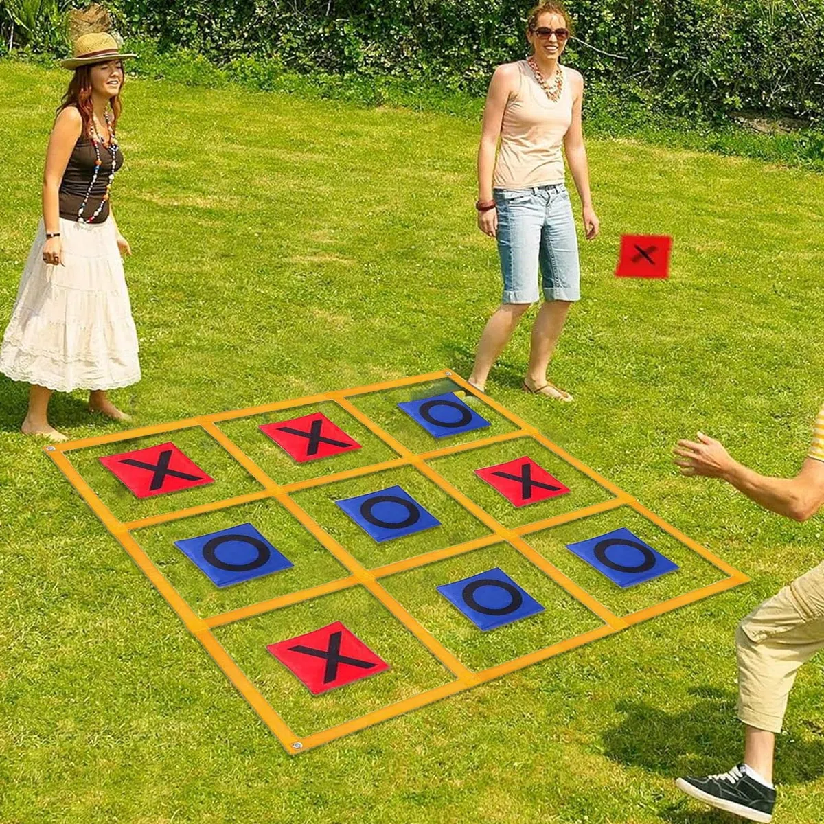 Jeu De Lancer De Sacs De Fèves | Morpion Géant pour L'été Et L'extérieur | Activités Familiales Interactives Et Amusantes - Grand Jardin, Pelouse, Carnaval, Camping, Jeux De Lancer pour Adultes