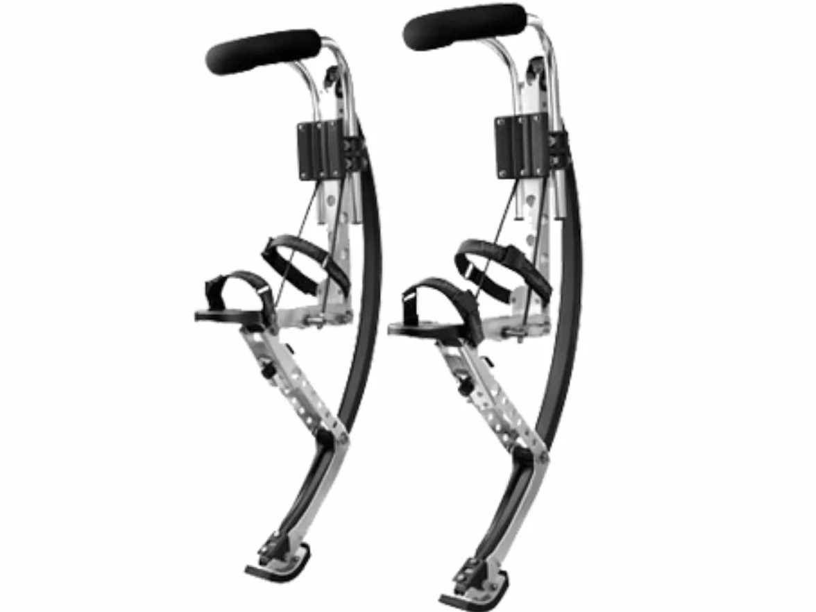 Skyrunner Chaussures kangourou pour adultes, Échasses de fitness et d'exercice (90~110kg/200~242lbs) Chaussures bondissantes (Noir)