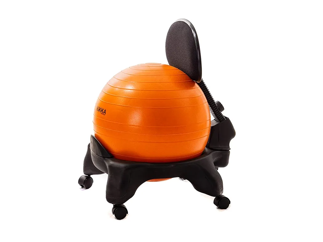 Kikka Active Chair - Chaise ergonomique avec ballon gonflable (orange, Plus)