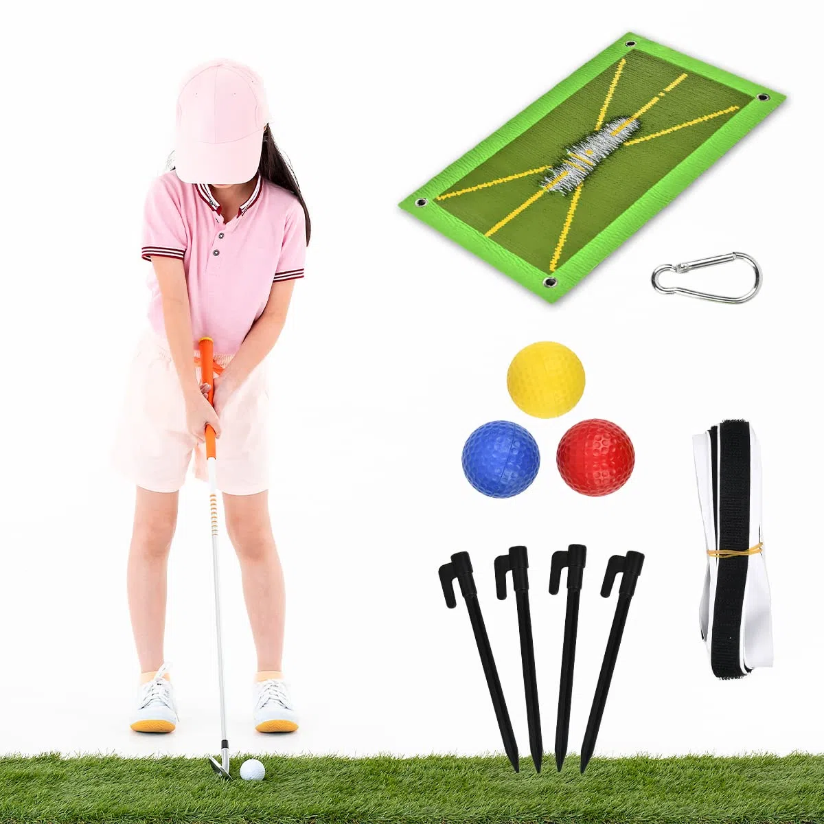 OTYMIOW Tapis d'Entraînement de Golf pour la Détection de Swing, Aides à l'Entraînement, 47x25.7cm