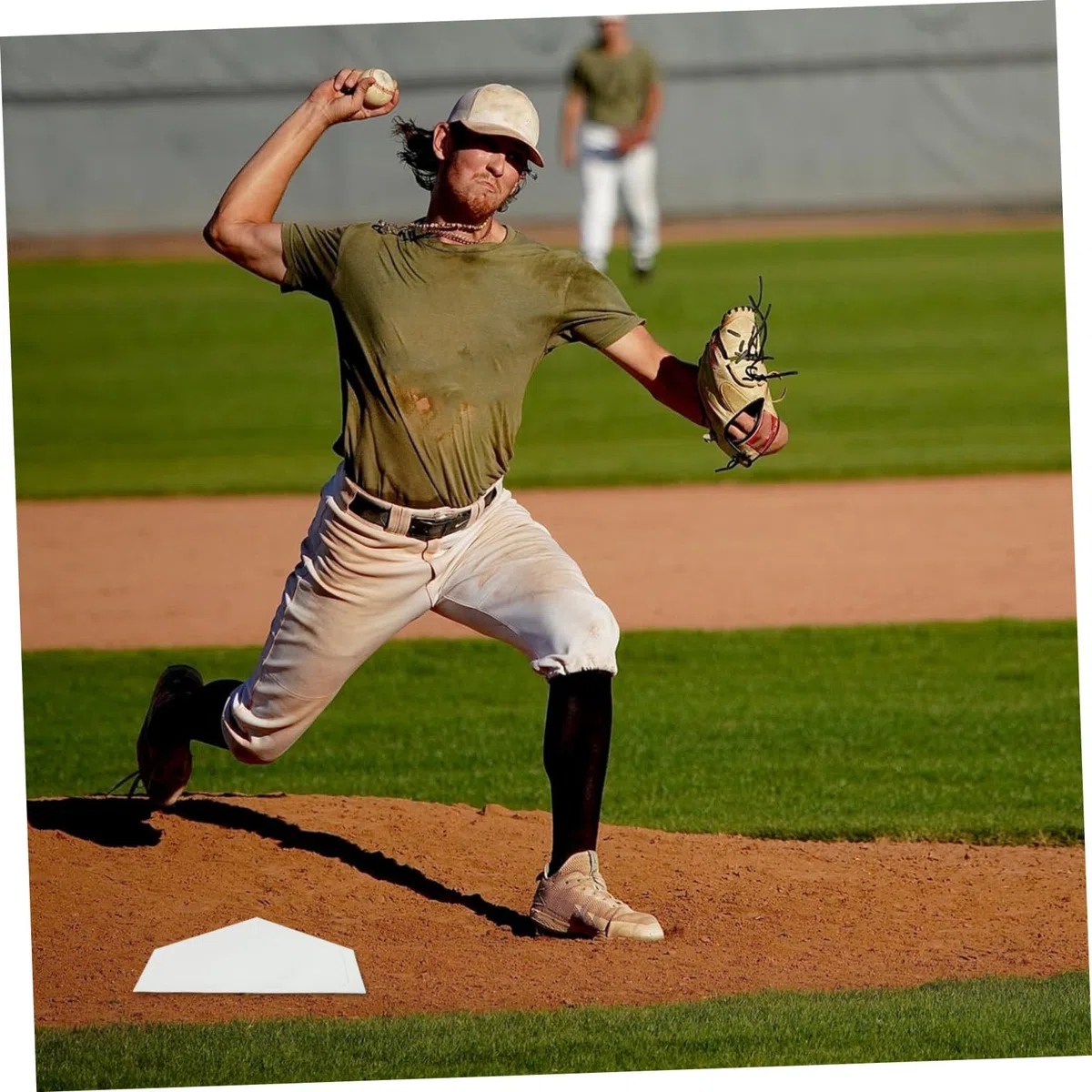 Toddmomy Set 5 Pièces de Plaques en Caoutchouc Imperméables Plaque de Lanceur, Équipement Terrain Baseball Portable et Résistant pour Entraînement et Match