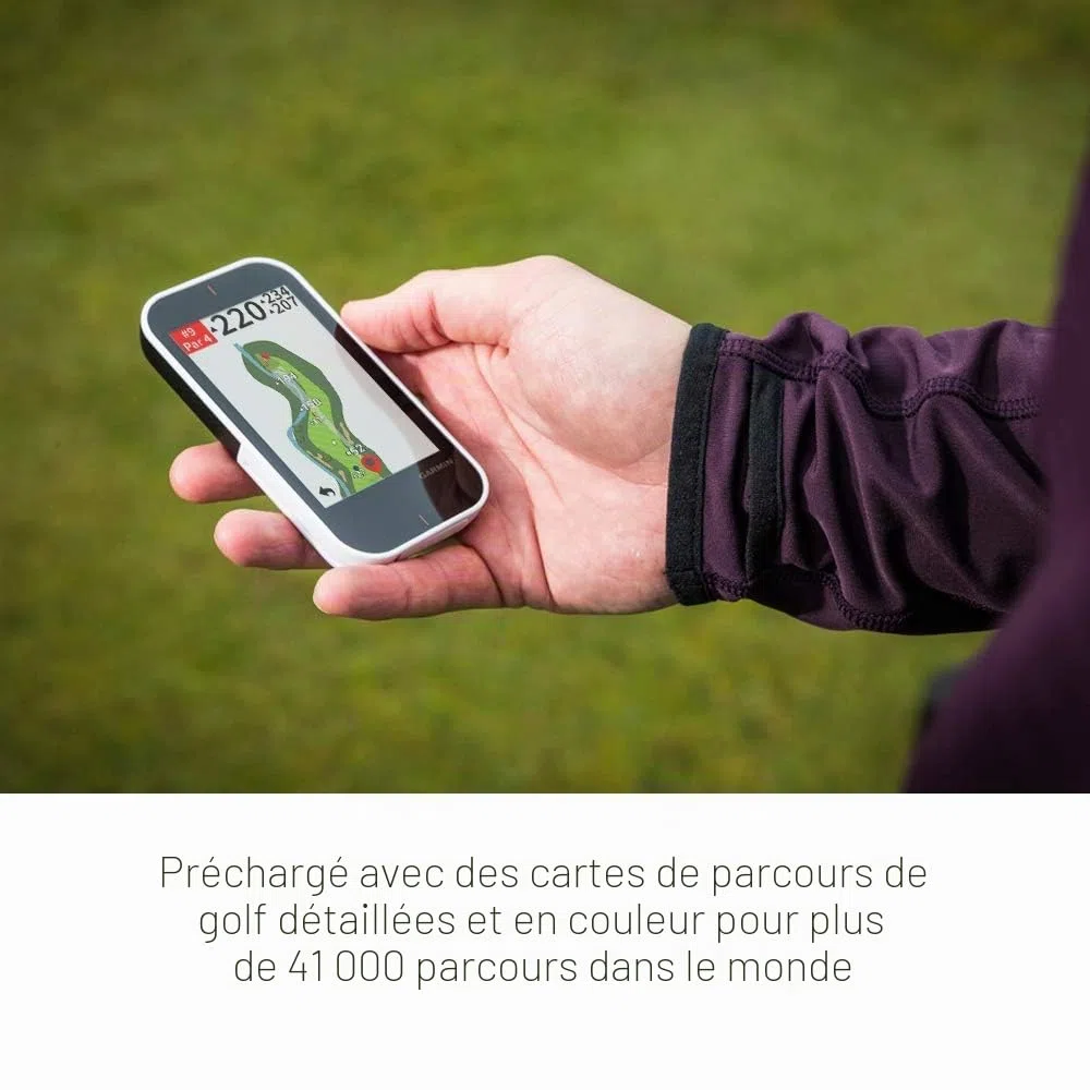 Garmin Approach G80 GPS de Golf Portable Tout-en-Un avec Moniteur de Lancement intégré, écran Tactile 3,5", Noir/Blanc