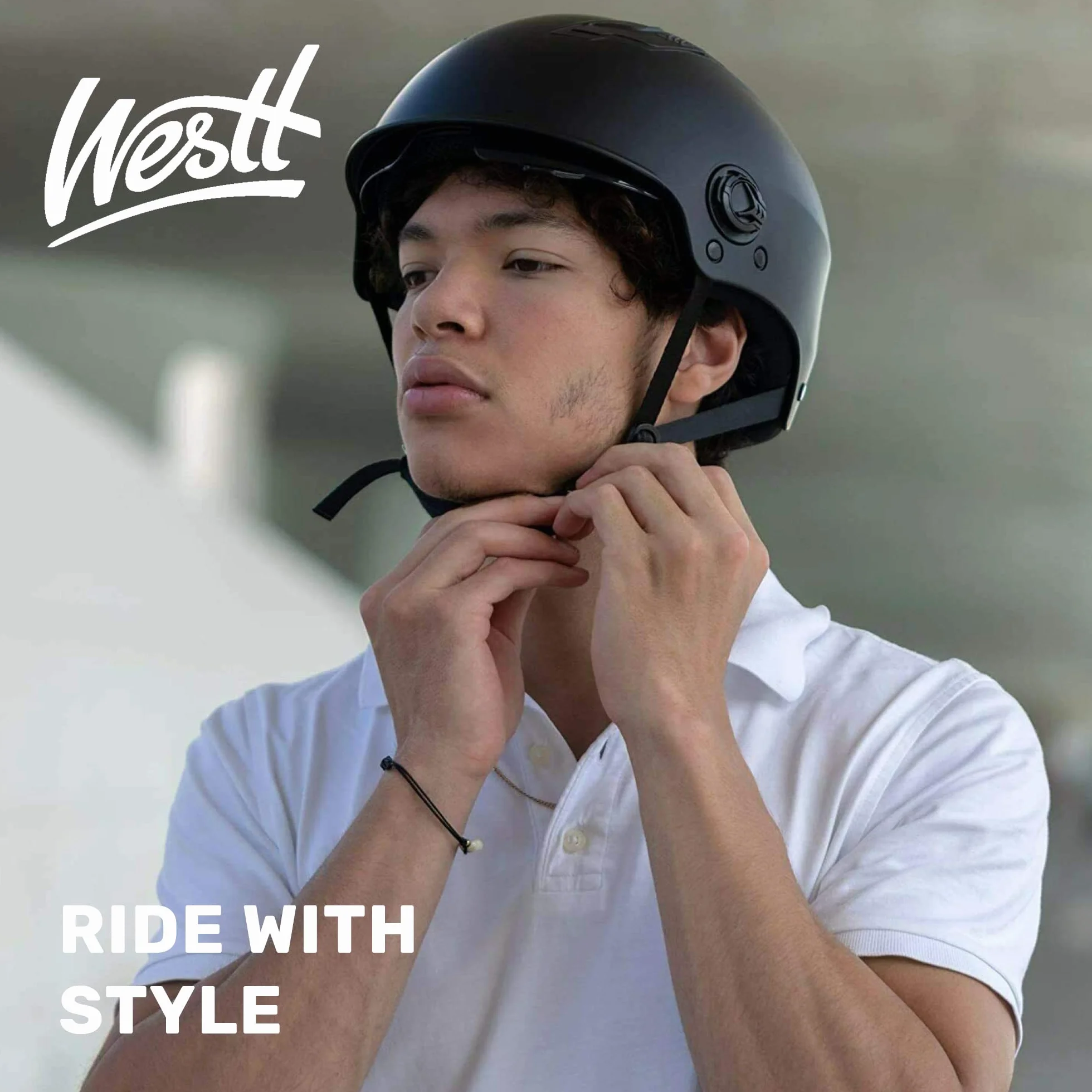 Westt Casque Skate Trottinette BMX Skateboard Vélo Électrique Patins à Roulettes Hommes Femmes Adultes Adolescents Visière Pare-Soleil