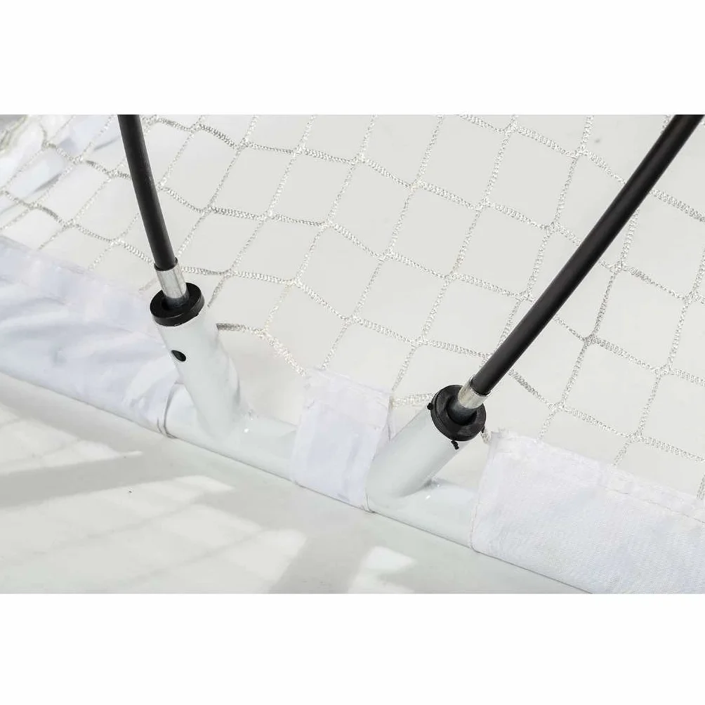 Franklin Sports Fibertech Cage de Hockey de Rue Portable de la LNH Ensemble de But roulettes-127 cm Unisexe-Adolescents, Rouge, 50 inches