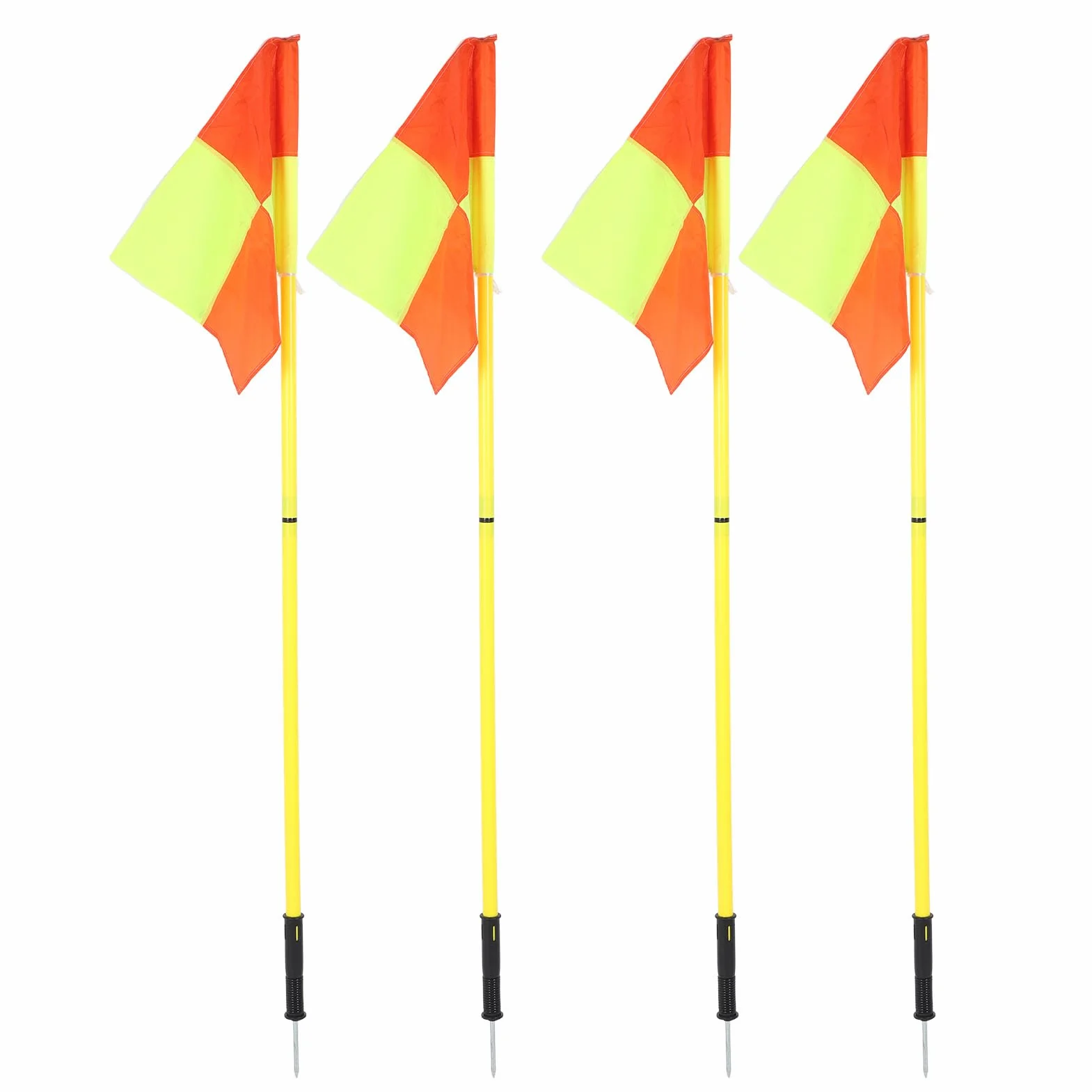 Drapeaux de Coin de Football, Lot de 4 Poteaux d'Agilité Portables de 1,5 M