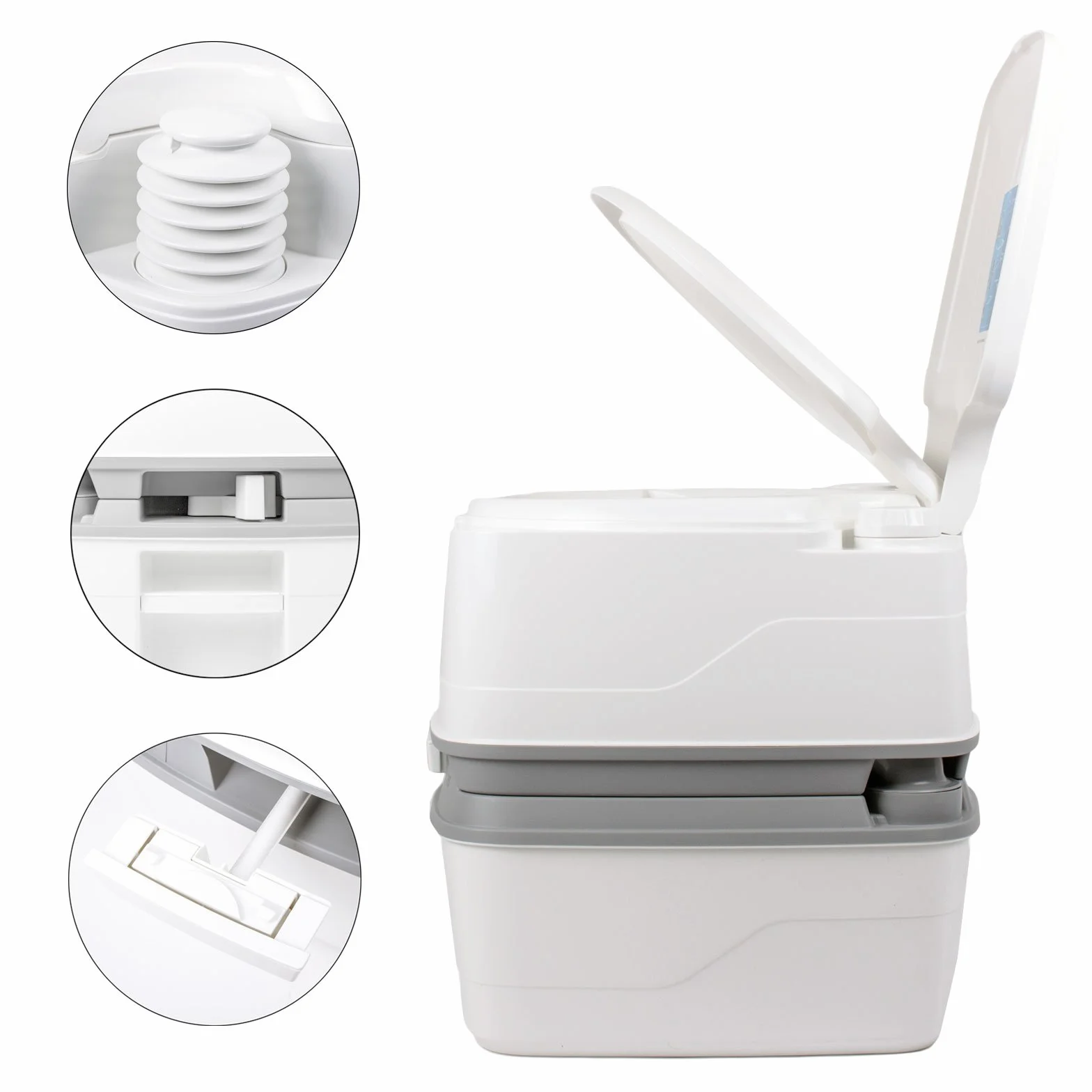 Thetford Porta Potti Qube 165 Toilettes de Camping Réservoir 21 l Hauteur d'assise Naturelle