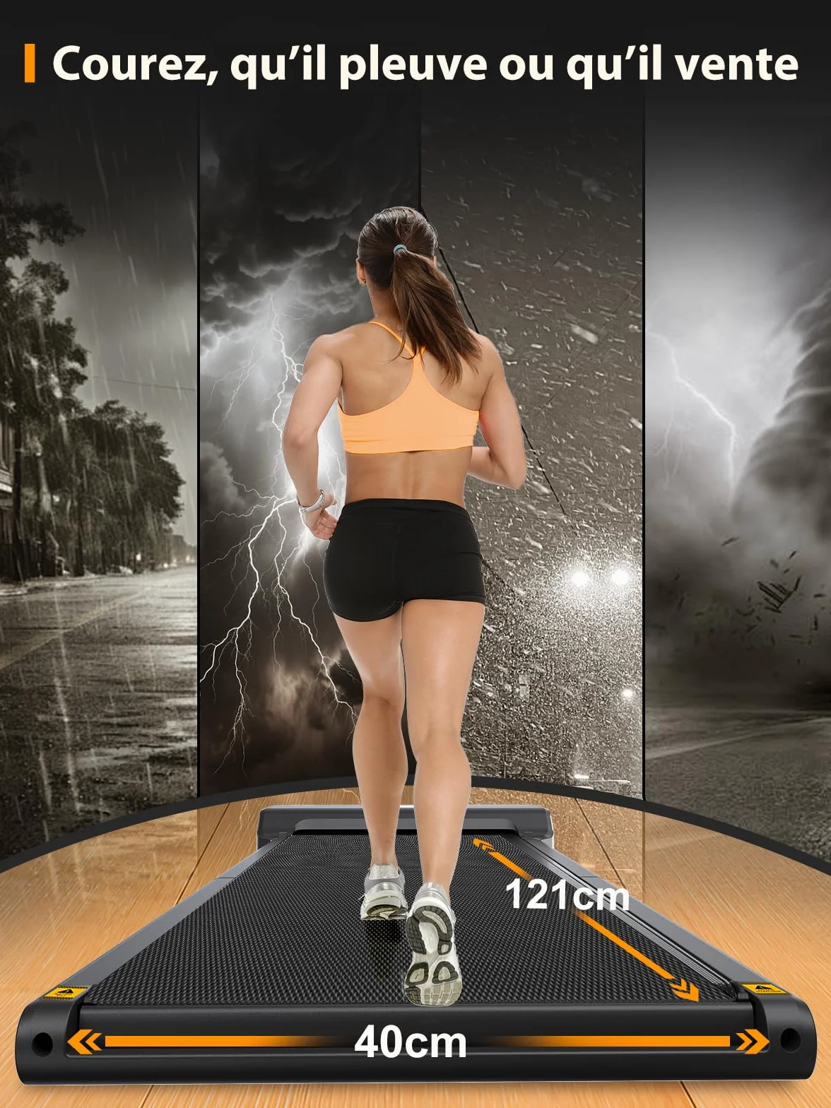 WalkingPad Tapis de Marche Pliable Électrique Silencieux 6 km/h avec Télécommande