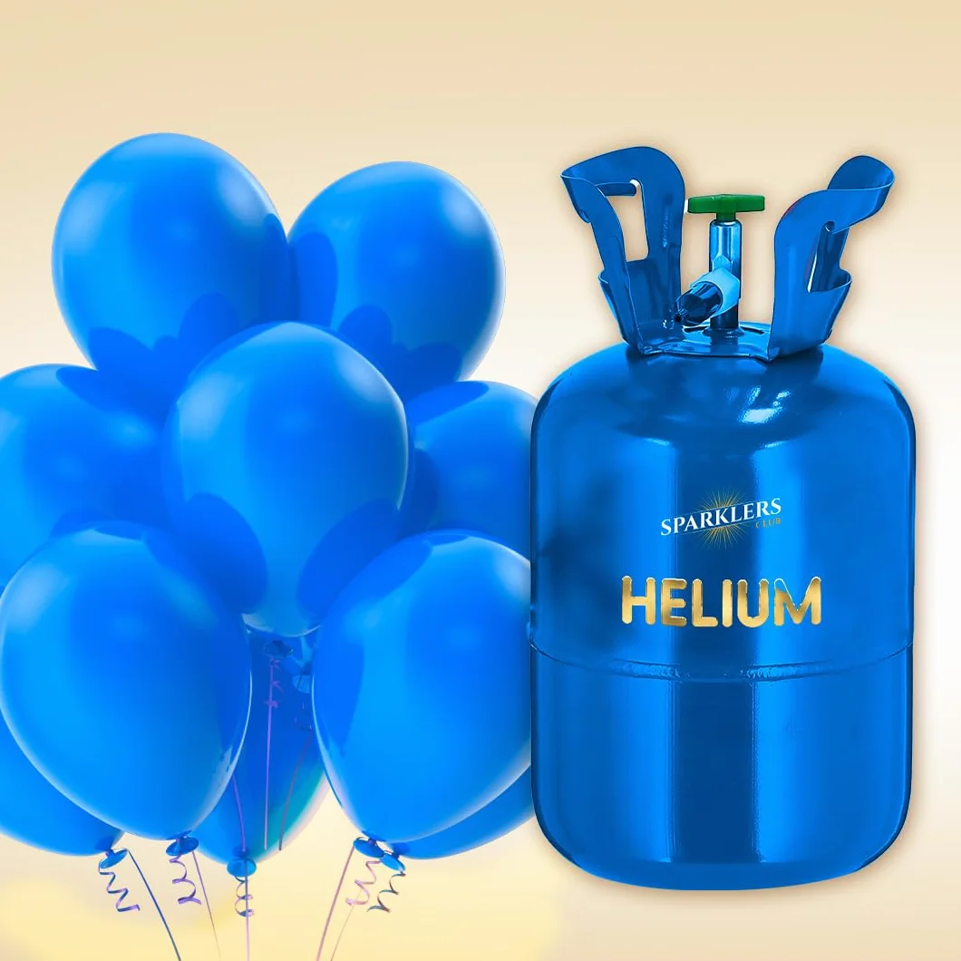 SPARKLERS CLUB Station de Gonflage pour 50 ballons Hélium 99,9% de gaz - Bonbonne Jetable Recyclable capacité 0,40m3 Idéale pour des Anniversaires, Mariages et Baptêmes (50 Ballons)