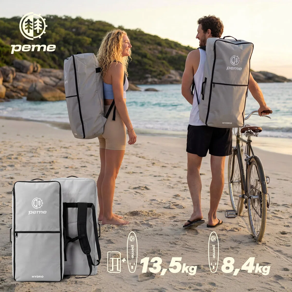 peme Paddle Gonflable Adulte 2 Place Stand Up Paddel Padle Peche Planche Aquatique Surf Standup Loisir pour Sport Mer Lac Rivière Équilibre Dérive avec Pompe Sac Antidérapant 150 166 kg 320 350 cm