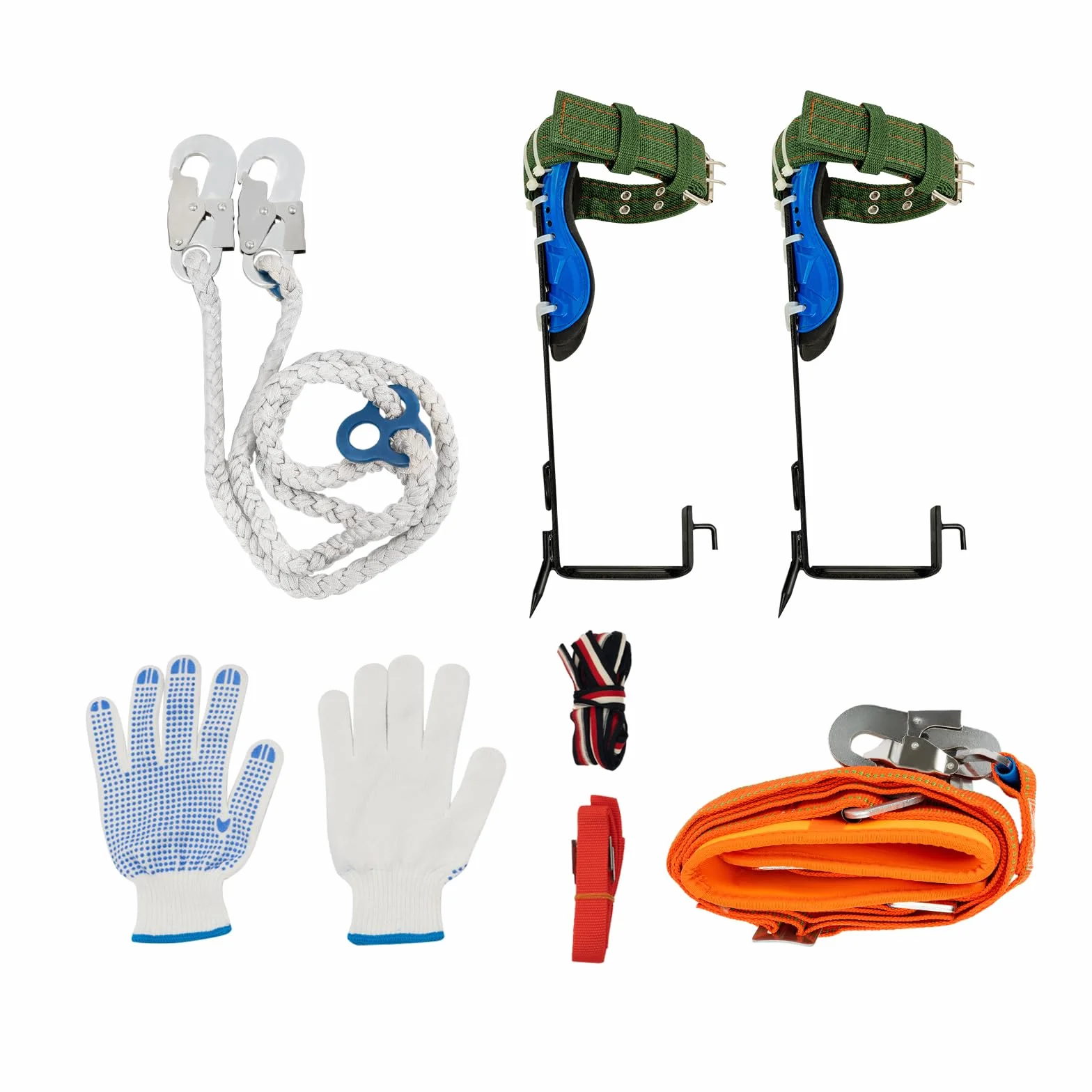 Crampons d'escalade d'arbre avec sangles pied et cheville