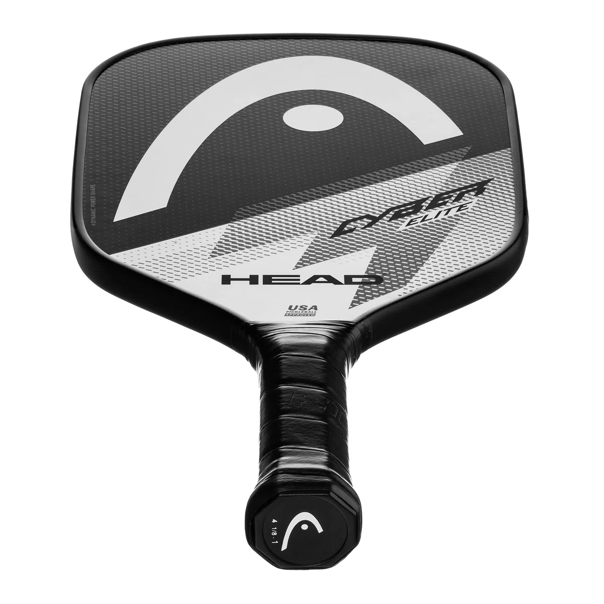 Raquette de Pickleball Head Cyber Elite, Surface en Fibre de Verre, Couleur Noir/Blanc, Niveau débutant à intermédiaire