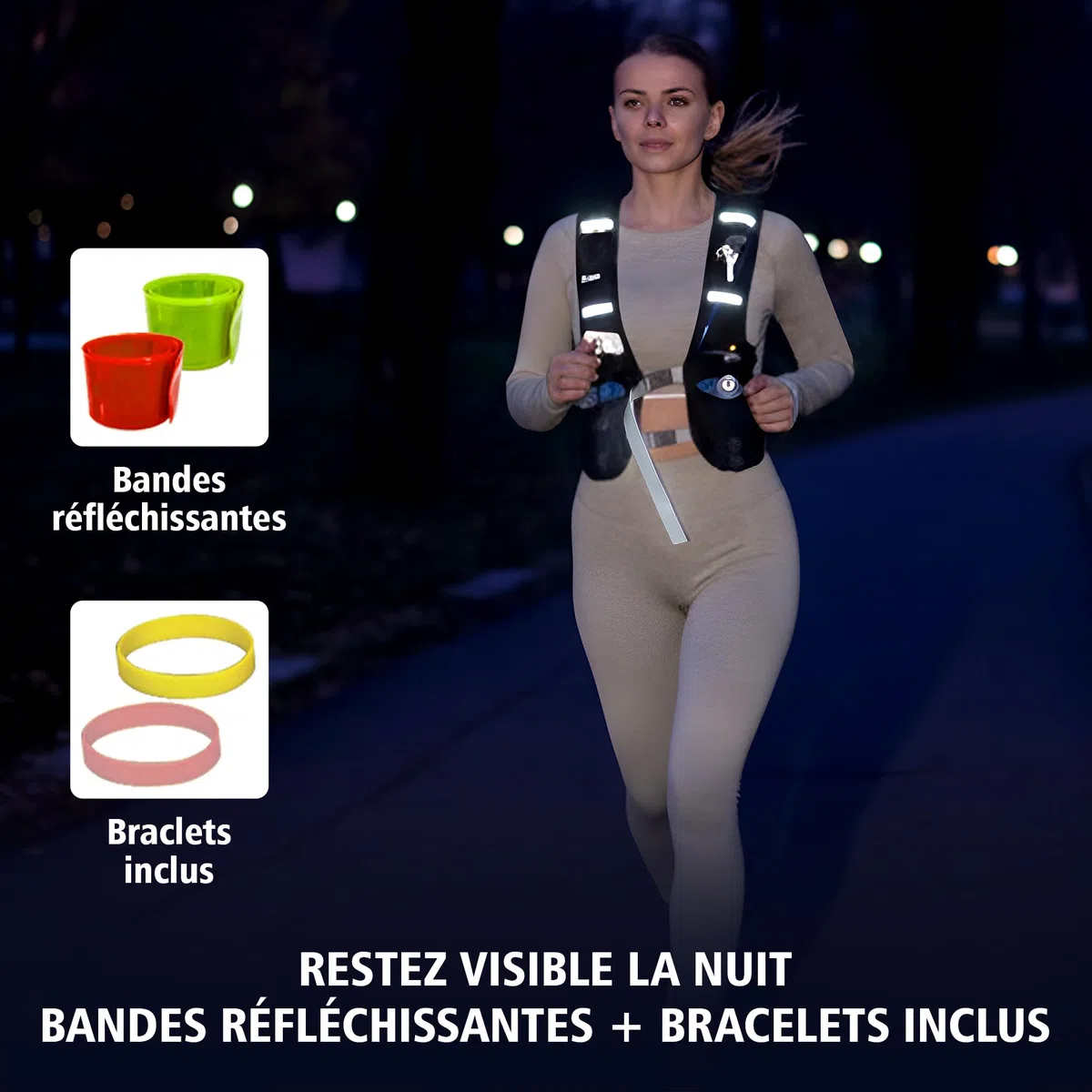 Gilet Hydratation Running – Veste Running Homme/Femme Ultra-Légère avec 2× Gourdes 500 ML + Poche à Eau 2 L – Gilet Trail, Course à Pied, Sac Hydratation Running Ajustable et Respirant