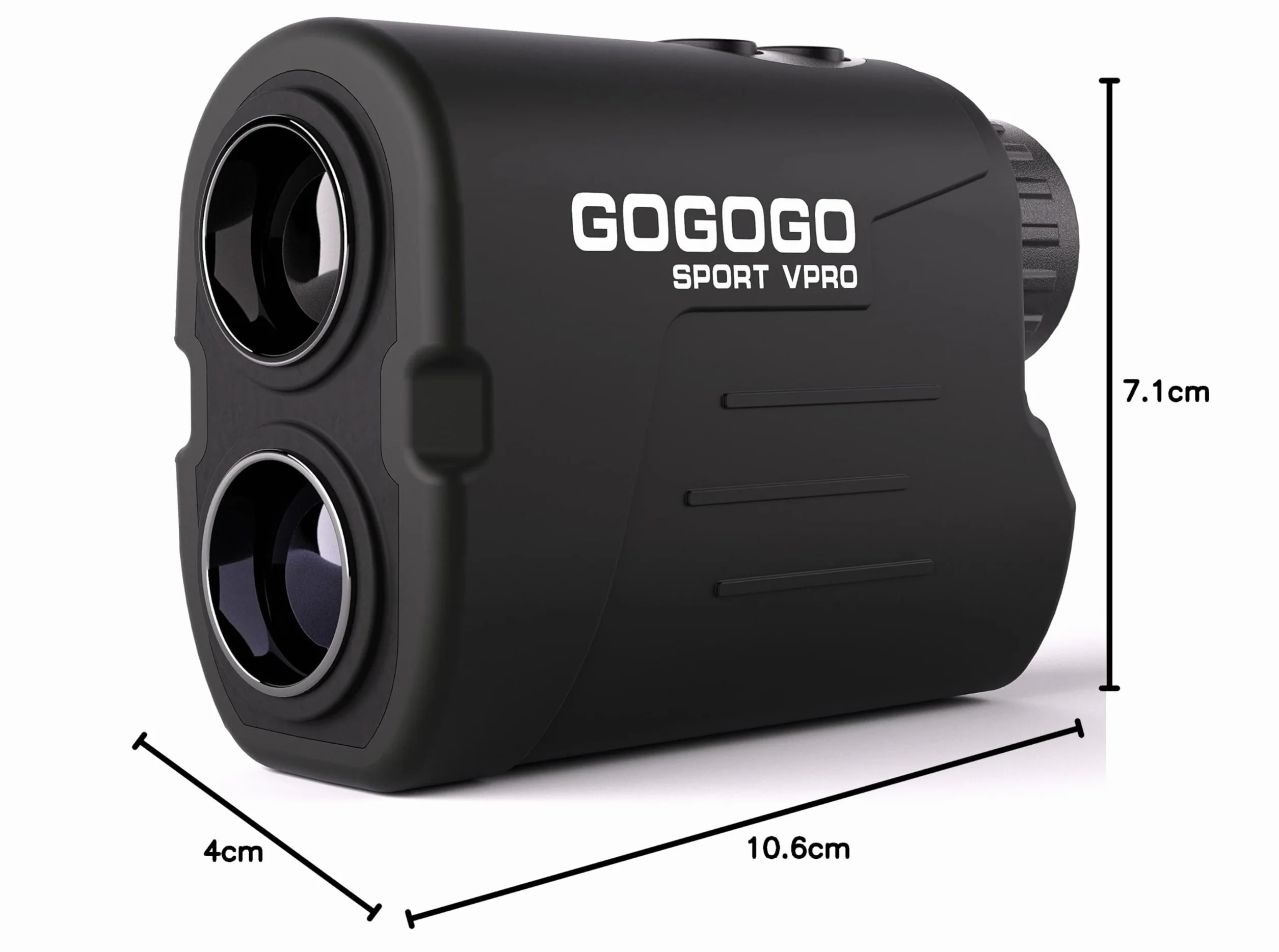 Gogogo Sport Vpro Télémètre Golf/Chasse 600/1100 Mètres avec Affichage Rouge Adaptatif, Verrouillage du Drapeau, Vibration