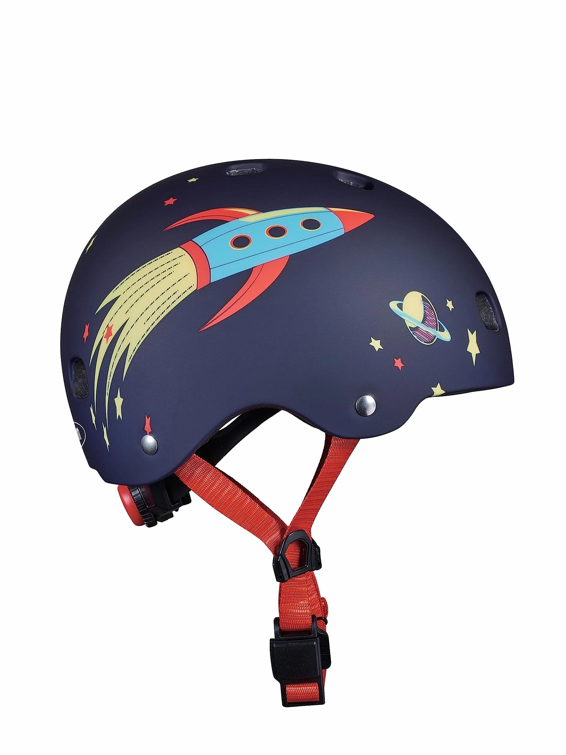 Micro | Casque Rocket | Enfants | Finition Mate | Boucle Magnétique/Lumière LED intégrée | 2-5 Ans