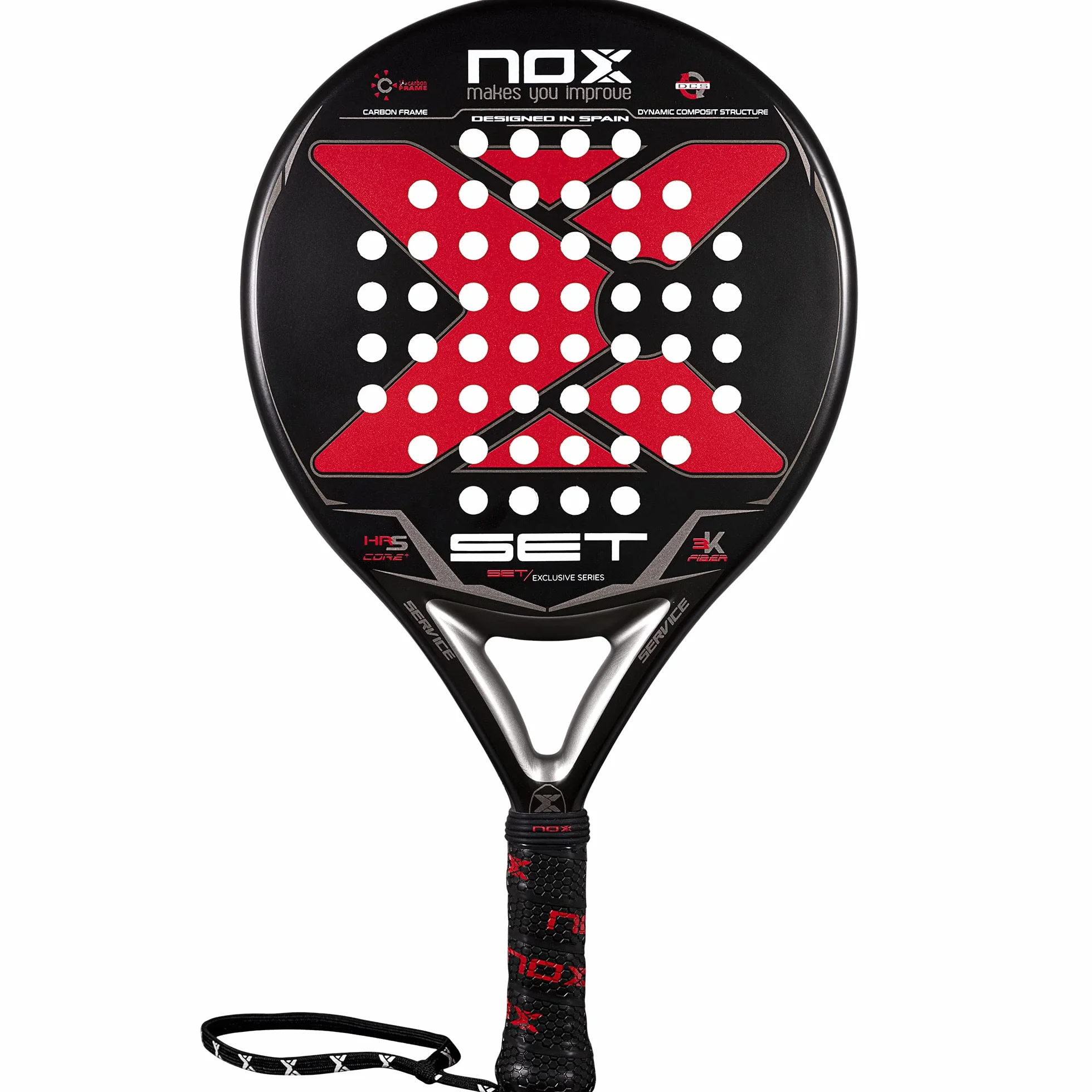 NOX Pelle de Padel Set - Exclusive Series, Noir - Rouge, Standard (Pelle Set 22 Exclusive Amazon)