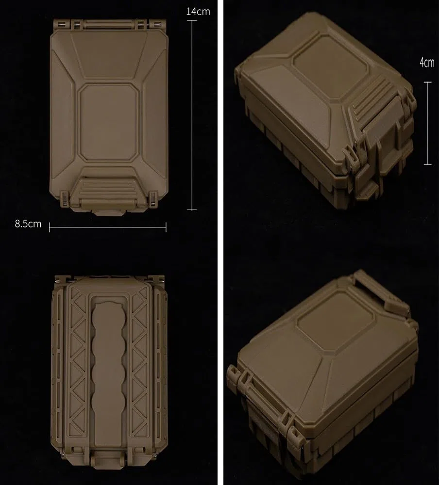 Boîte De Batterie Modulaire Tactique, équipement De Chasse Airsoft CS étui De Rangement De Batterie Modulaire Extérieur pour Batterie CR2032/AAA/18650/18350/CR123A