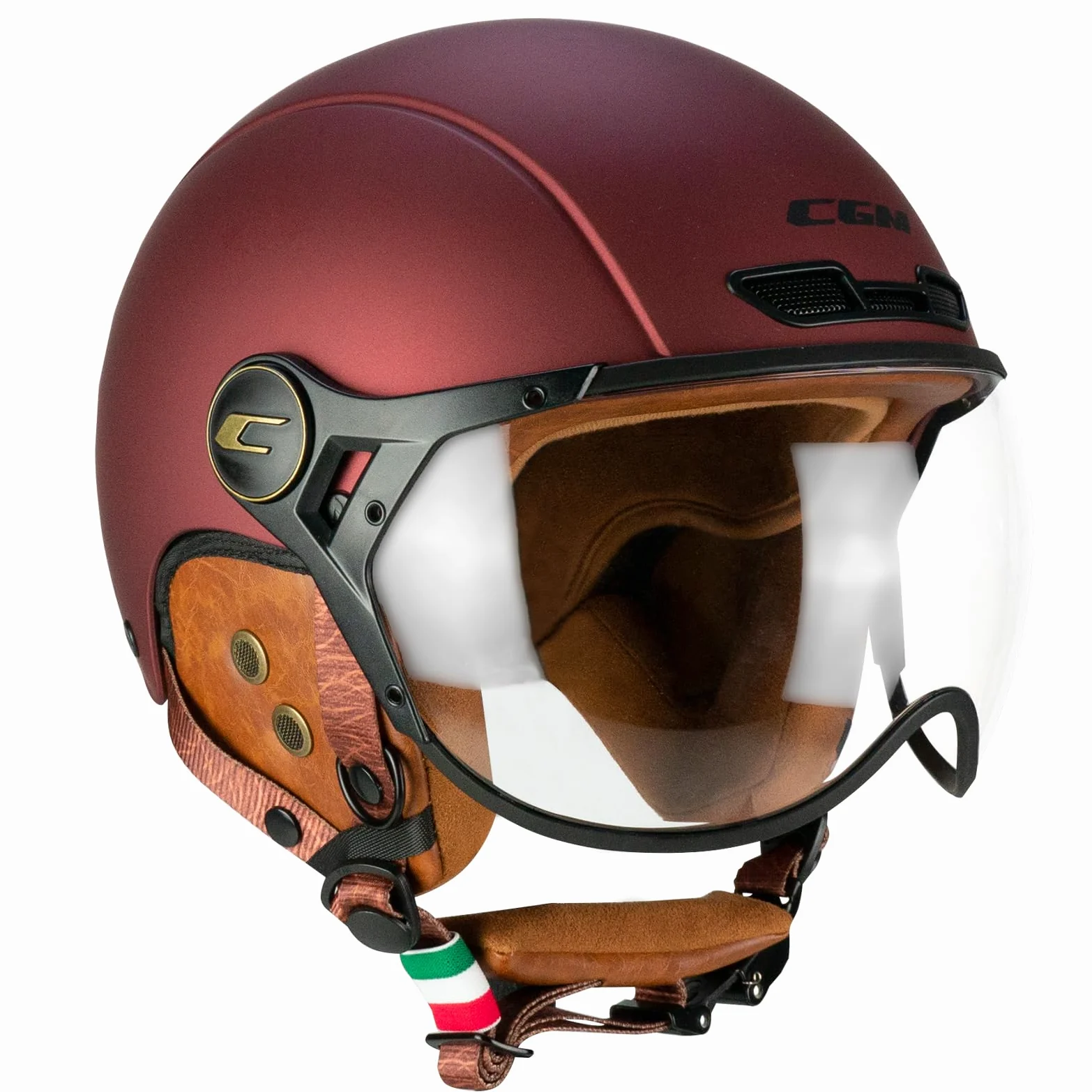 CGM EBI Casque de Ski Unisexe pour Adulte, Bordeaux satiné, M (57-58cm)
