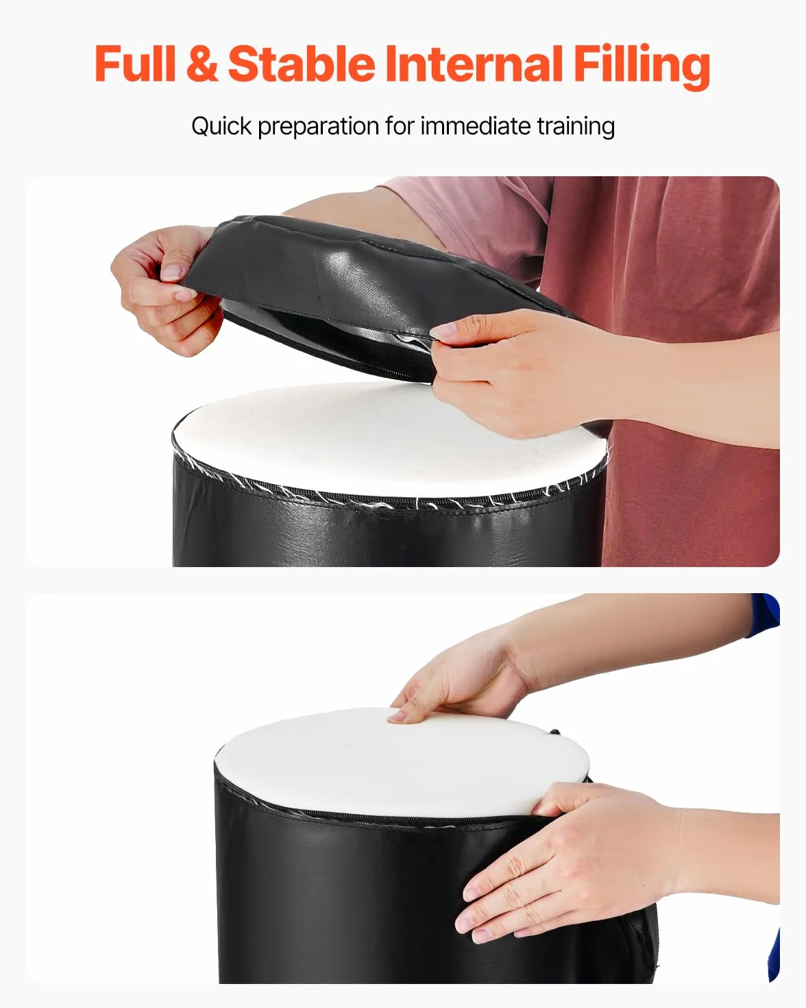 VEVOR Sac de Plaquage de Rugby 122 cm, Matériels d’Entraînement de Football Américain de en Éponge Haute Densité, Coussin de Blocage avec Poignées, pour Exercices de Tacle Arts Martiaux, Noir
