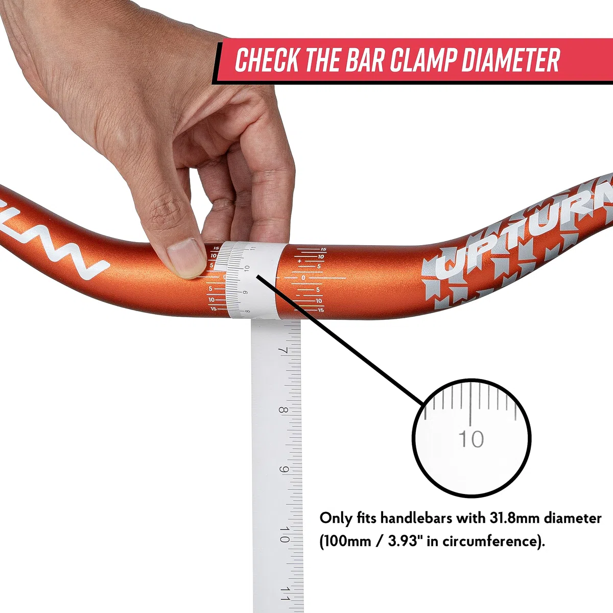 Funn Upturn Guidon de VTT à haute élévation avec collier de serrage de 31,8 mm et largeur de 785 mm, guidon en alliage léger et durable pour vélo MTB et BMX, élévation de 55 mm (Noir)