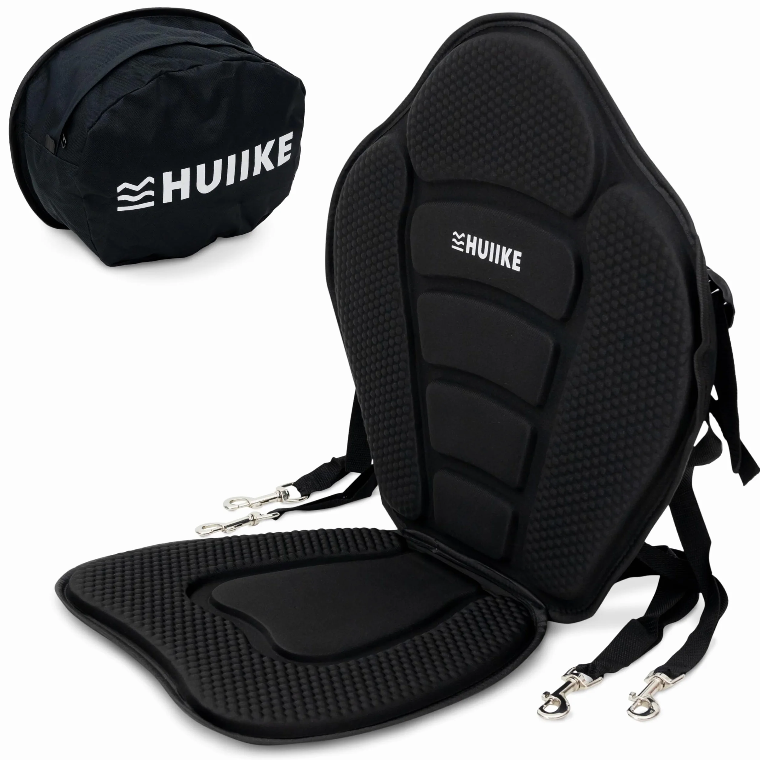 Siege Paddle Gonflable et Kayak avec 4 Sangles Réglables - HUIIKE | Siège Paddle Gonflable avec Sac Arrière, Accessoire Sup | Kayak Seat, Canoe et Paddleboard | Stand Up Board Accessoire pour Peche