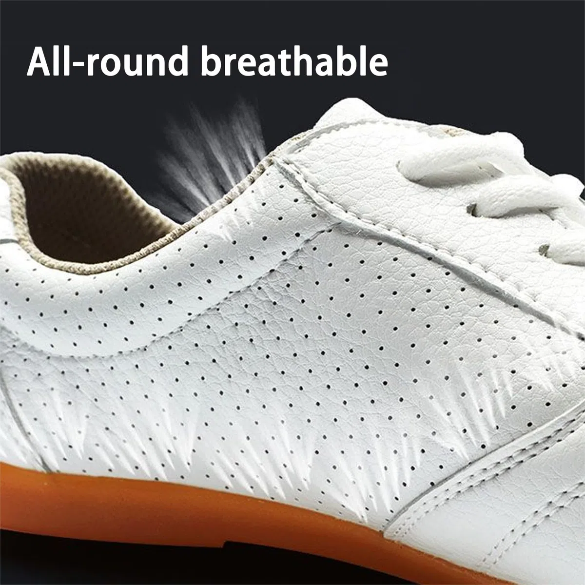 Chaussures Tai-chi Kung Fu pour Femme,Chaussures de Cuirs Sports de Arts Martiaux pour Homme, Chaussures D'entraînement Taekwondo de Boxe Karaté Chaussures de Shao Lin Qi Gong (Size:37EU,Color:Blanc)