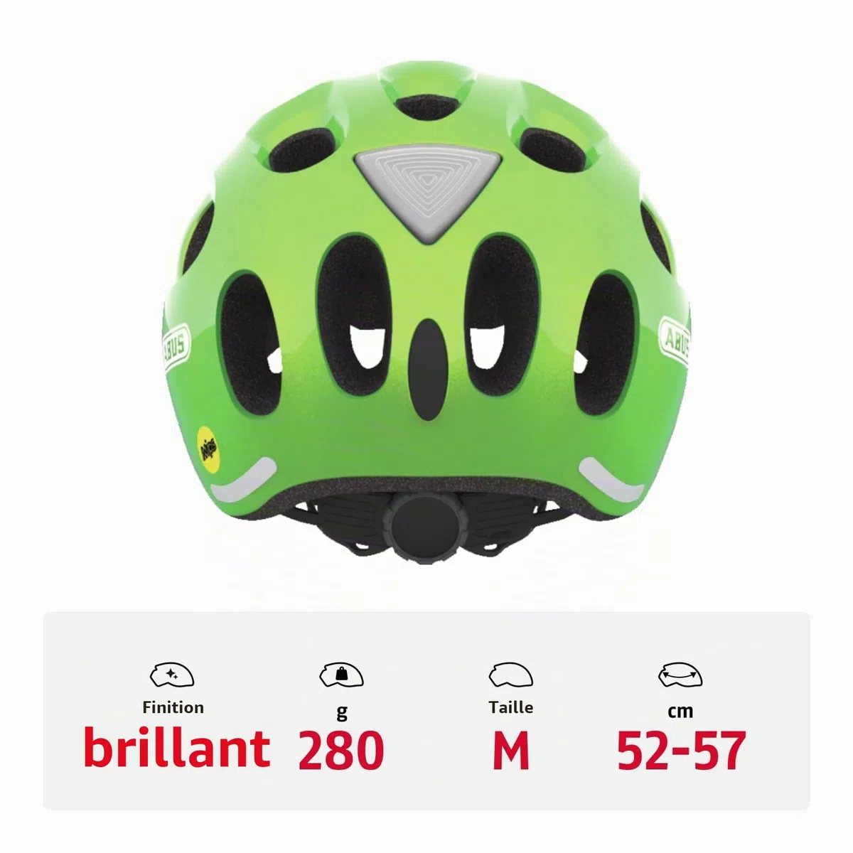 ABUS Casque pour Enfants Youn-I MIPS - Casque de vélo avec lumière, réflecteurs et Protection Contre Les Chocs (MIPS) - pour Filles et garçons