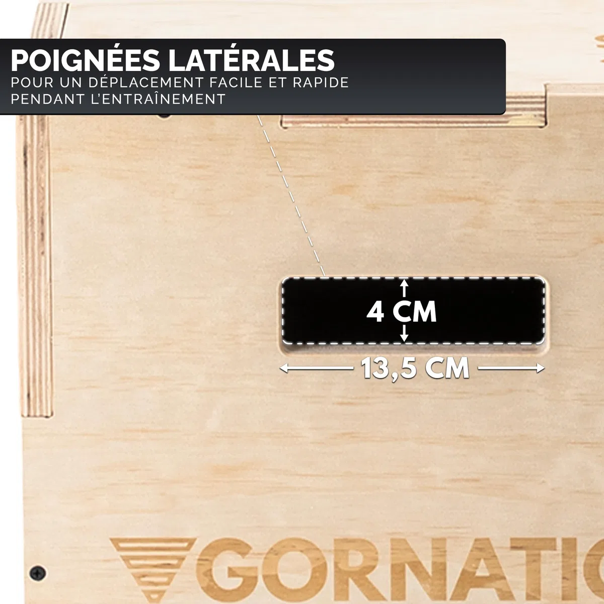 GORNATION Boxe Plyométrique en Bois 3-en-1 – Boîte de Saut Jump Box pour Crossfit, Calisthenics & Home Gym, Plateforme d’Entraînement Fonctionnel à Domicile ou Extérieur