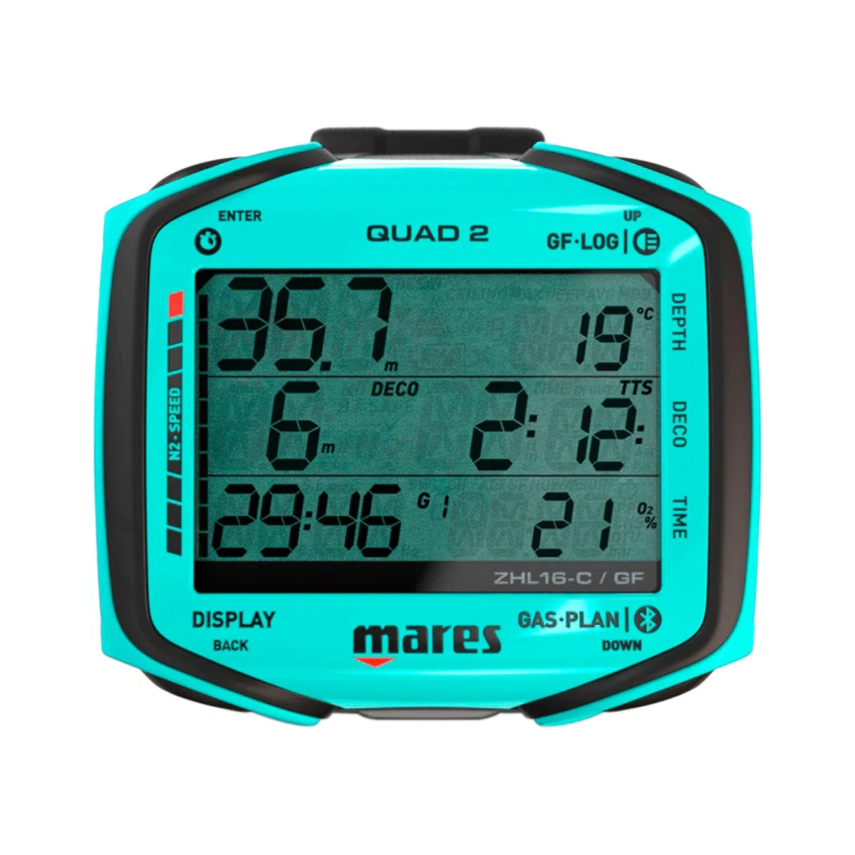 Ordinateur de plongée Mares Quad 2 Aquamarine