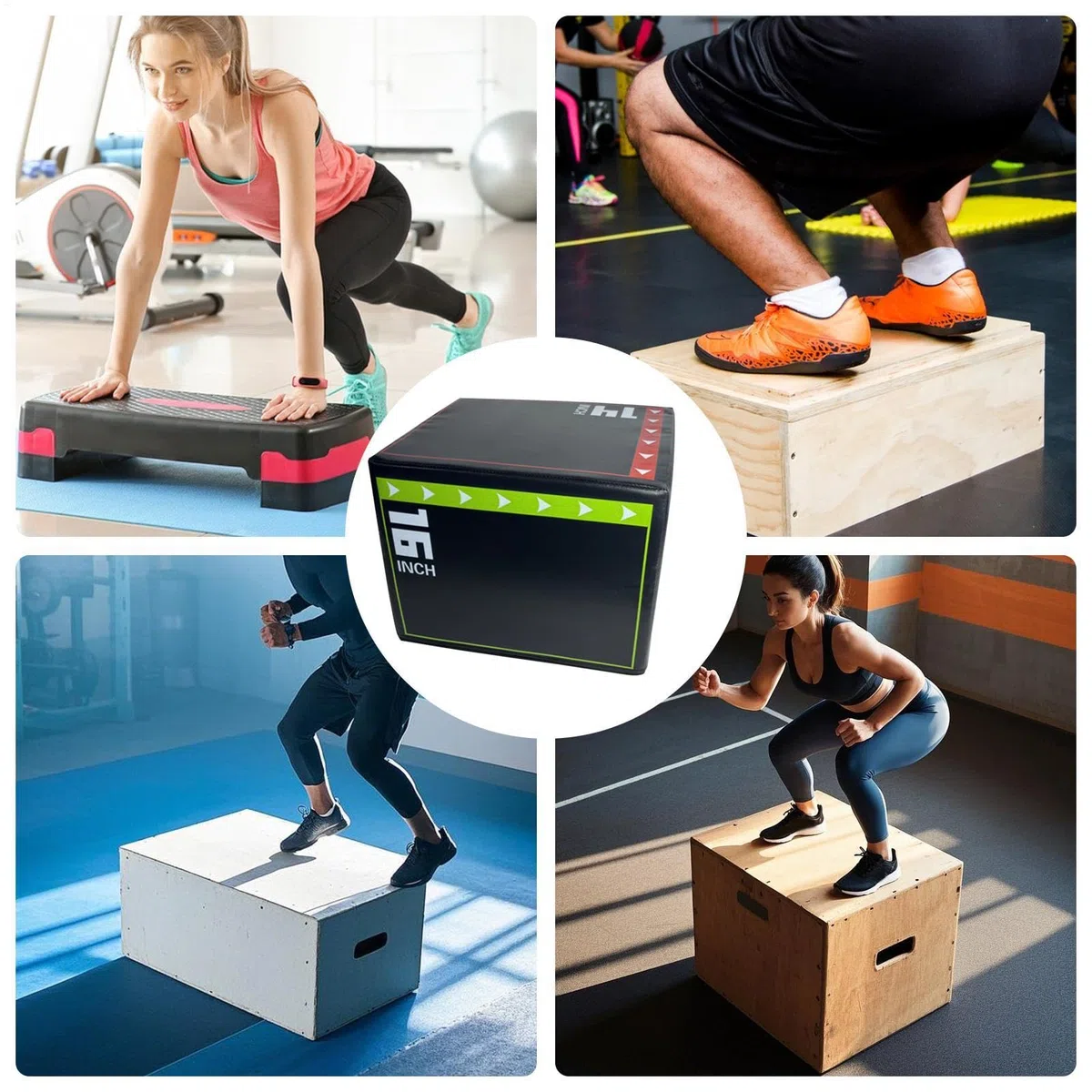 Boîte De Saut Pliométrique - Boîte De Saut Pour L'Entraînement | Step Up Box Pour L'exercice | Plyo Box | Boîte De Saut | Outil D'entraînement Pour Sauts Avec Choc Non Slip, Équipement Pour Le Fitnes