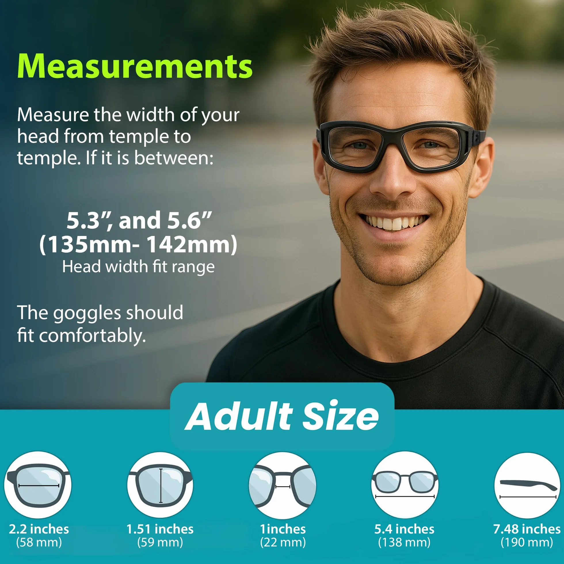 Lunettes de sécurité anti-buée Blue Cut pour sports de plein air