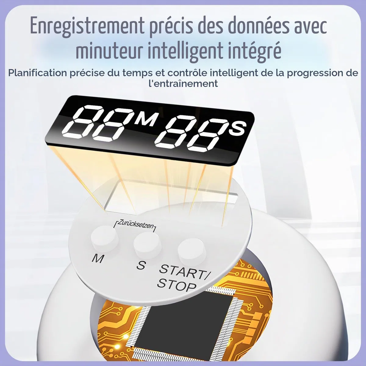 Appareil d'entraînement multifonction pour abdominaux, planche de pilates, appareil d'entraînement pour la maison, rebond automatique avec bande de résistance, violet