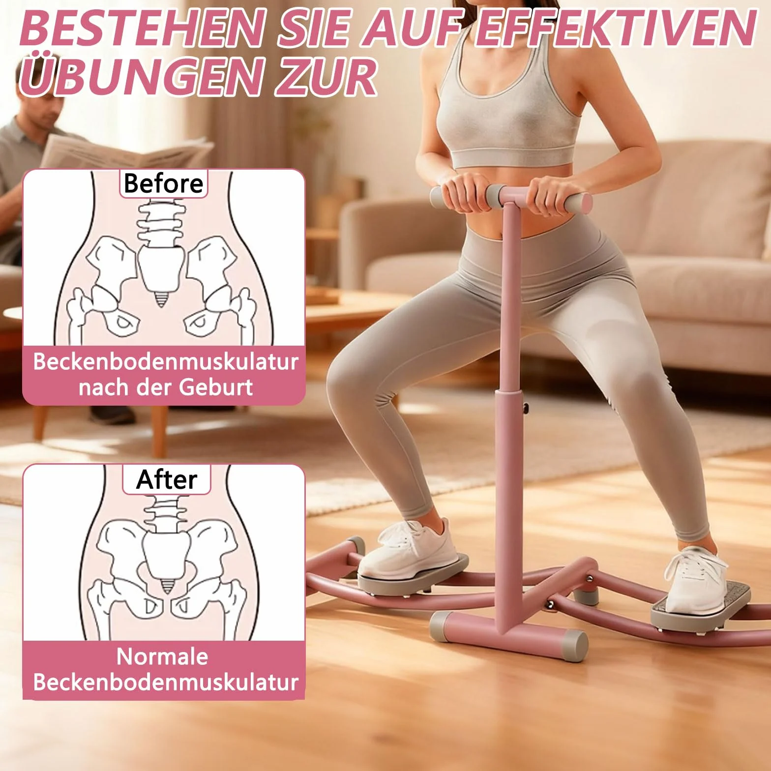 Machine à ski, entraîneur de ski simulé pour le plancher pelvien, appareil d'entraînement réglable en hauteur pour les jambes, le fitness, la musculation, la formation du corps, équipement