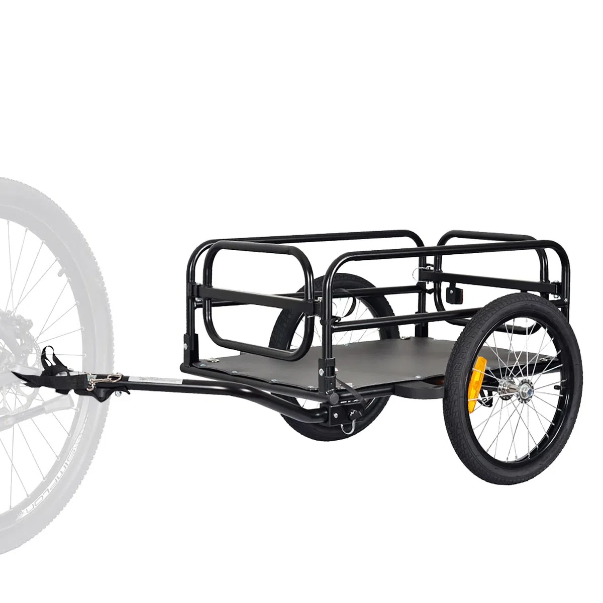 Tiggo Remorque de velo pliable - Surface de charge : 67 x 46 x 25 cm - env. 70 l / 2 boites a boissons, poids de charge : 40 kg