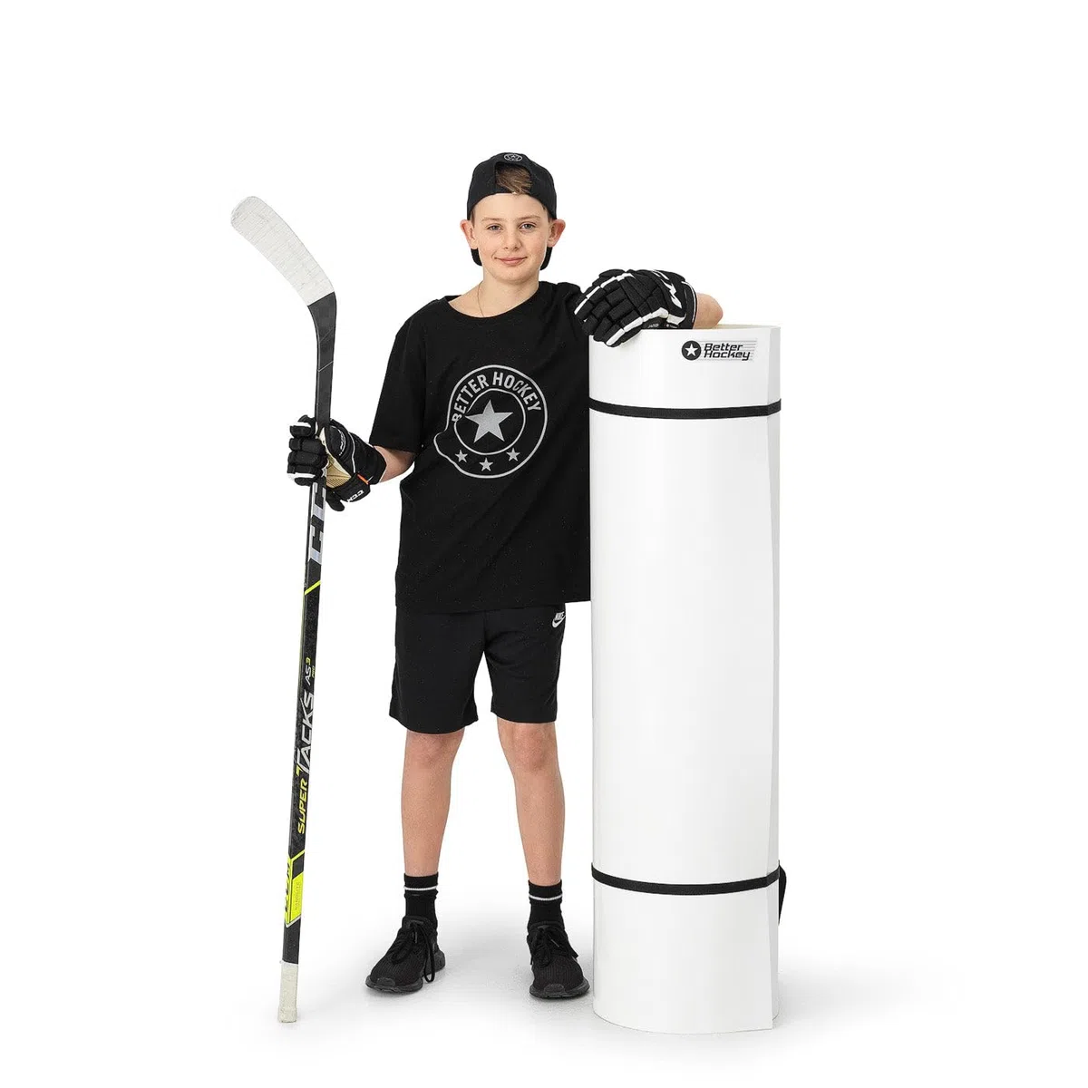 Better Hockey Extreme Roll-Up Shooting Pad - Taille 260 x 122 cm - Excellent Tapis de tir de Hockey - Glisse Incroyable