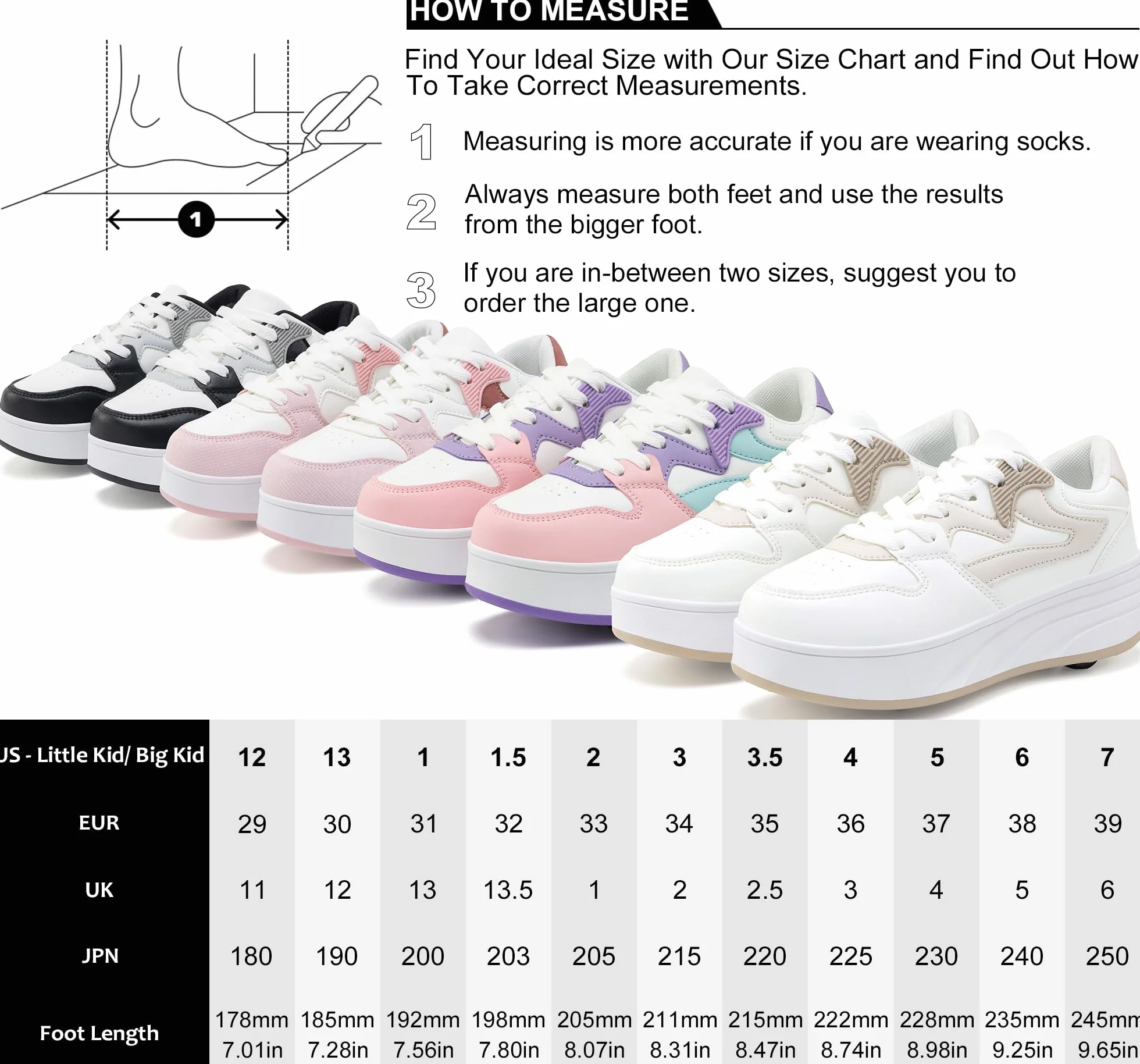 Chaussures de skate à roulettes pour enfants garçons filles baskets roues détachables