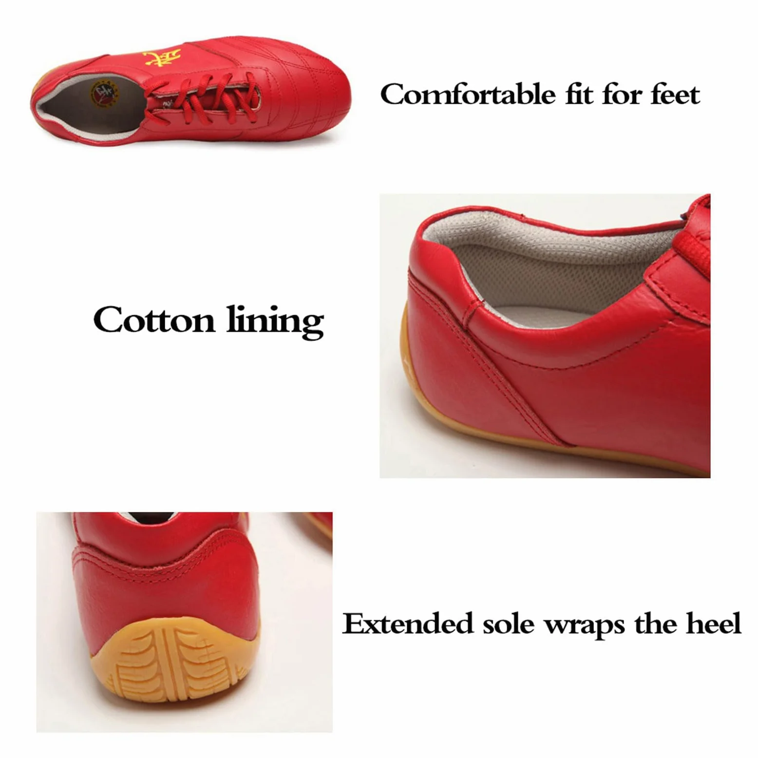 Chaussures Art Martiaux,Chaussures de Taichi,Chaussures de Taekwondo,Unisexe,Arts Martiaux Kung Fu Baskets Cuir,Enfants,pour Homme et Femme,Léger,Non Slip,Respirant,pour Marche Fitness