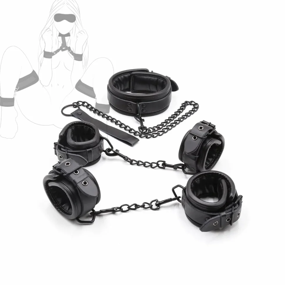 Ensemble d'exercices de yoga en cuir Kit d'entraînement de sangles ajustables pour les mains et les pieds - Ensemble de 3 pièces