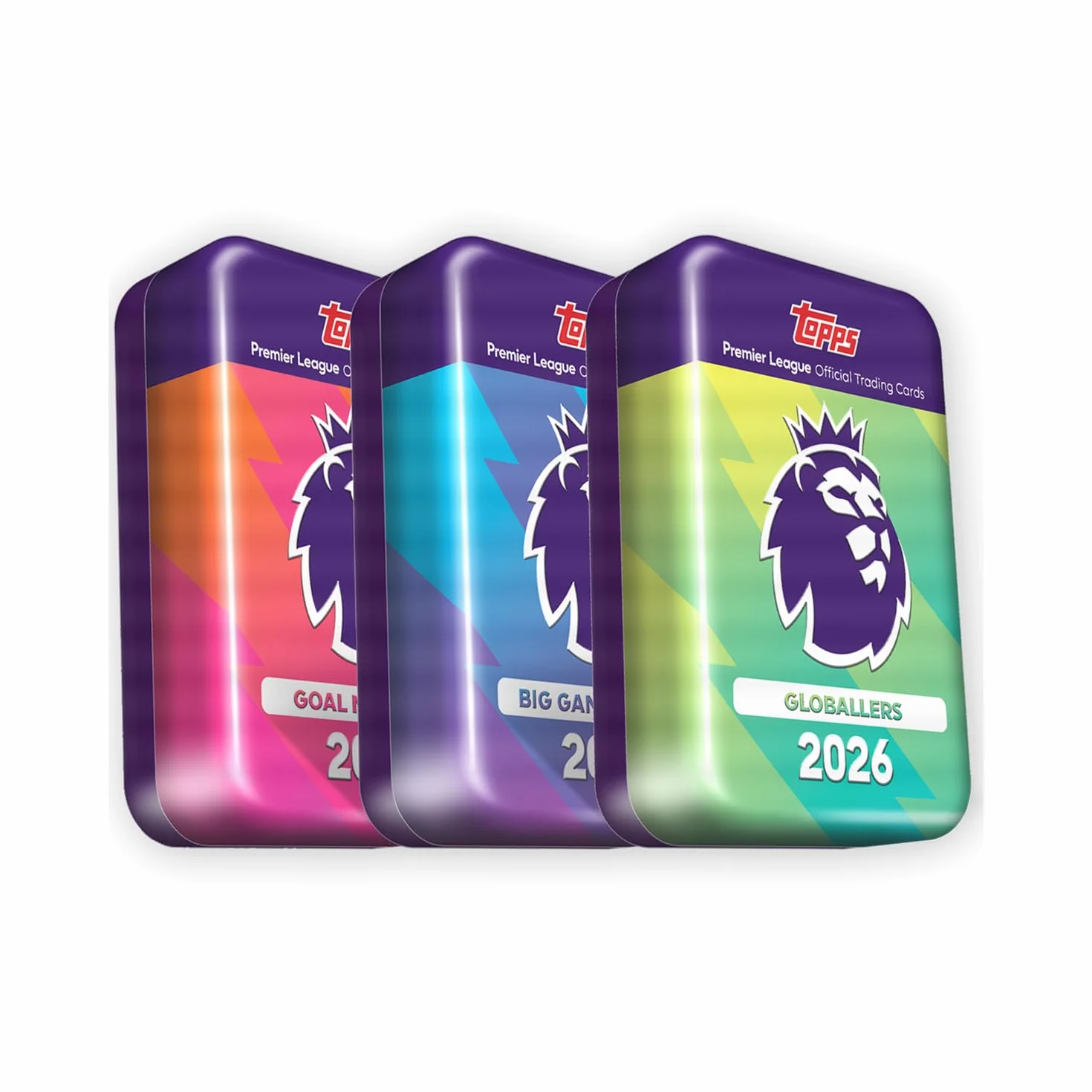 Topps Premier League 2026 - Première édition - Mega Tin Bundle (Exclusif en ligne) Obtenez les 3 Mega Tin de la collection ensemble dans un seul paquet.