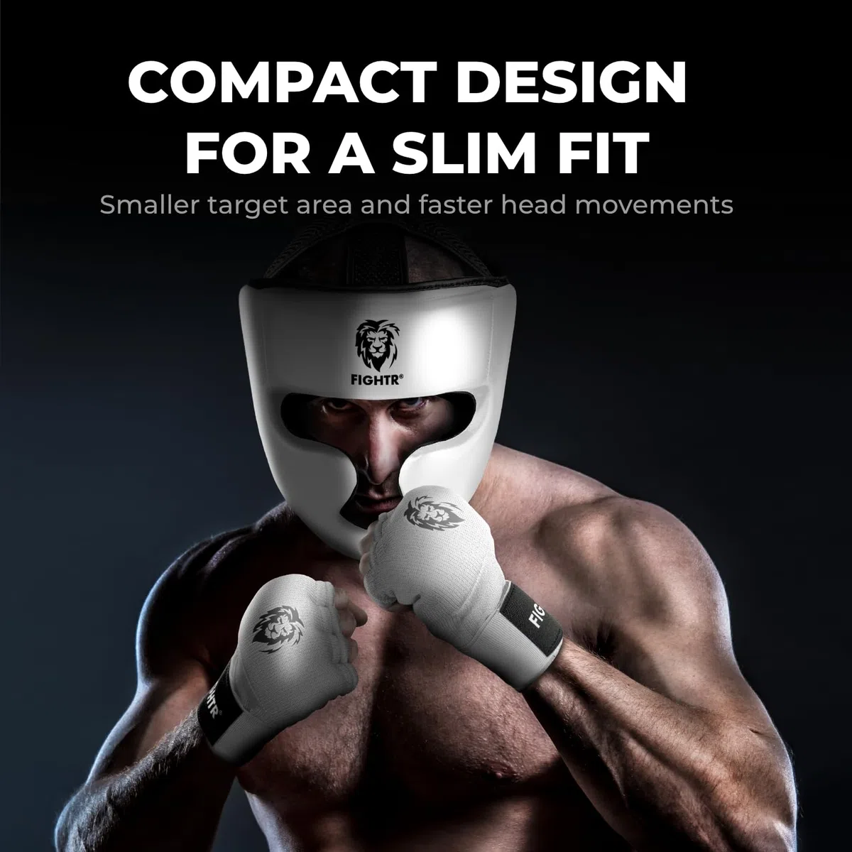 FIGHTR Protection de tête MMA avec meilleur ajustement pour une protection maximale | Casque de boxe pour sparring | Taille réglable pour boxe, MMA, Muay Thai, Kickboxing et arts martiaux