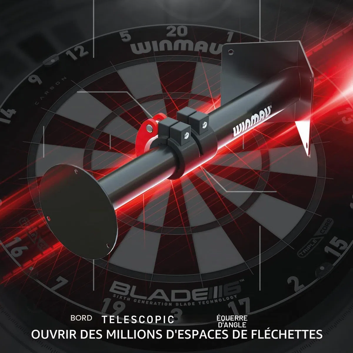 WINMAU Edge Telescopic Corner Dartboard Bracket