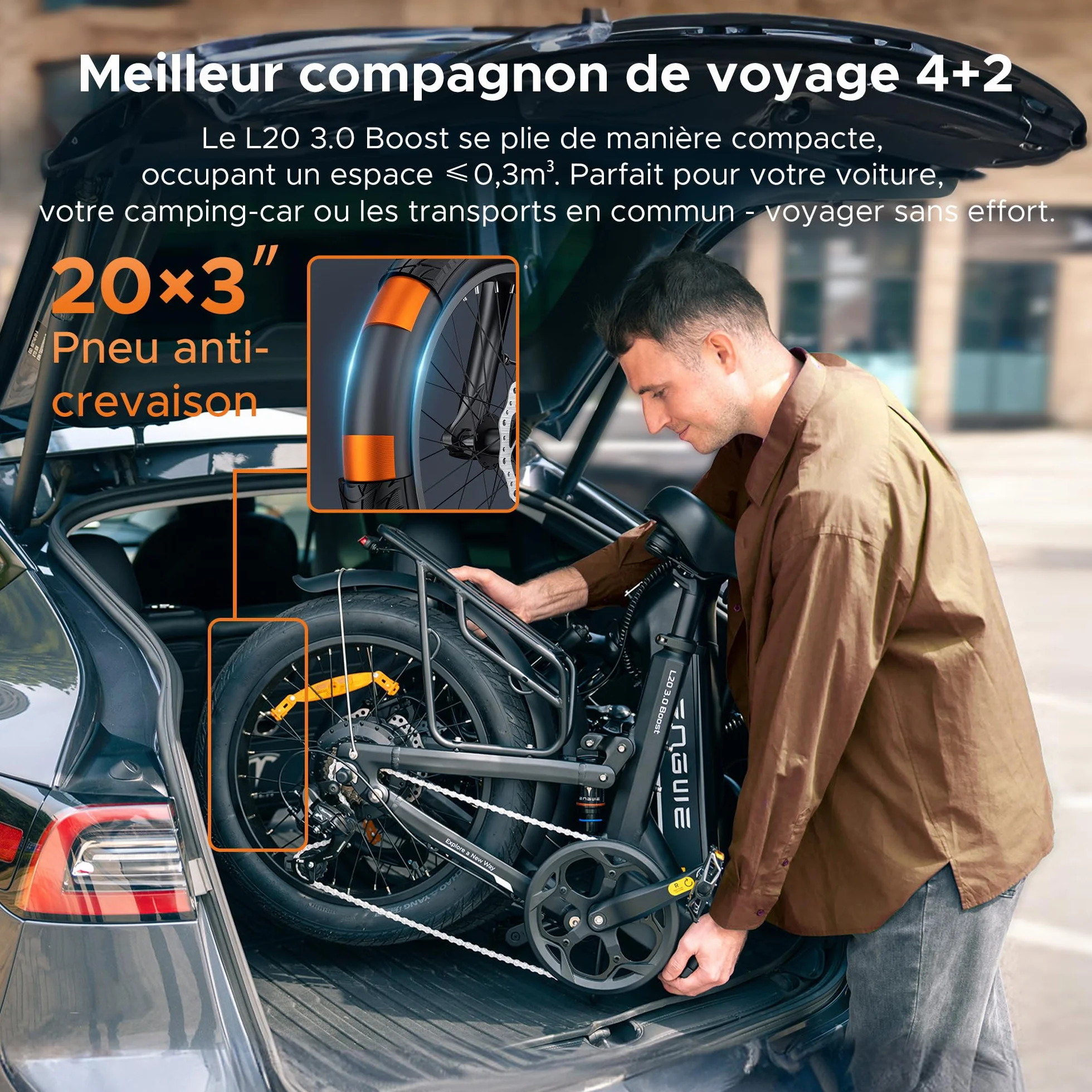 ENGWE Velo Electrique avec APP, Vélo électrique Batterie 48V 13,5 Ah jusqu'à 135 km, Capteur de Couple et Freins Hydrauliques, Pneus 20 * 3.0, 2 Heures de Charge