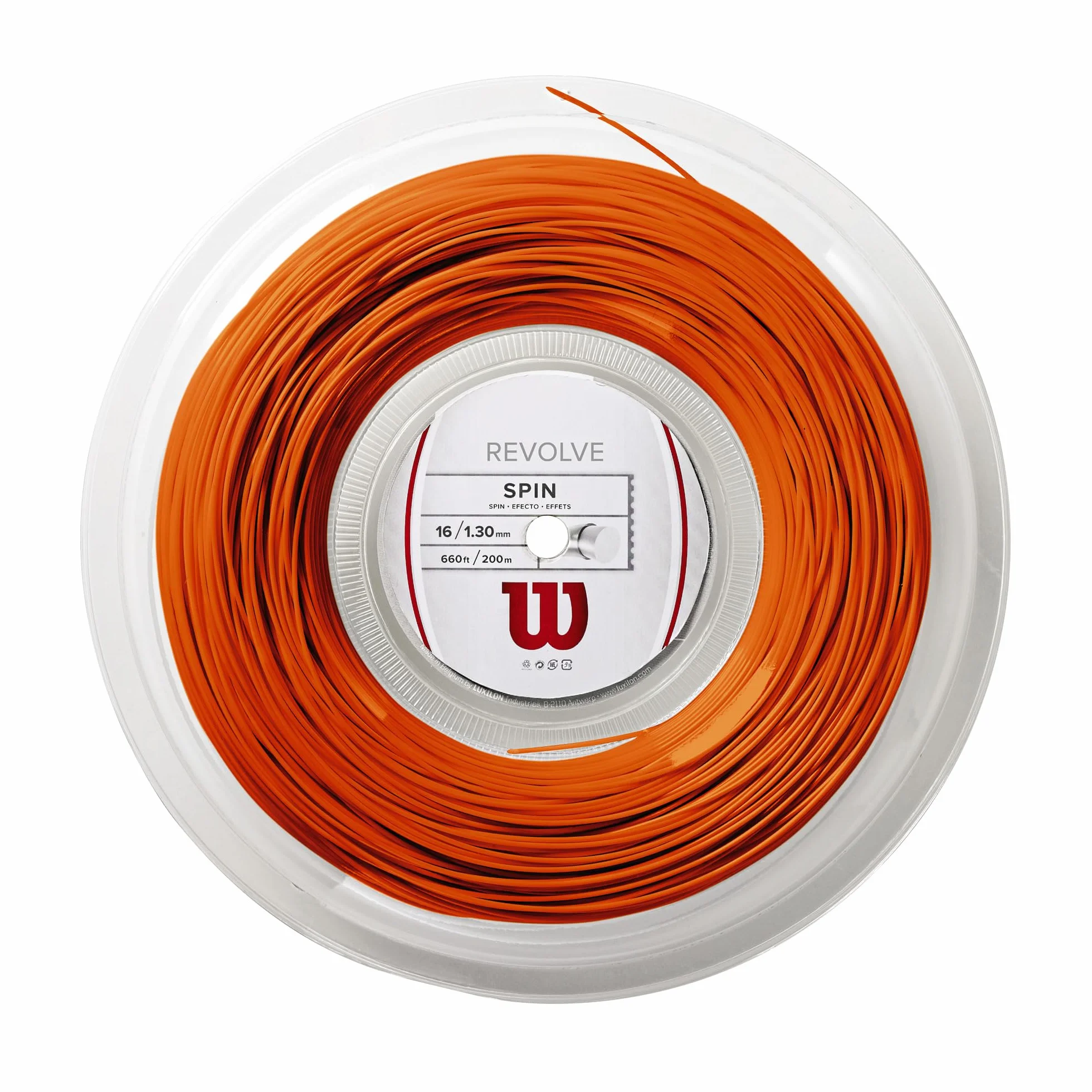 WILSON Revolve Cordage de Raquette 1,25 mm Noir Rouleau 2 m
