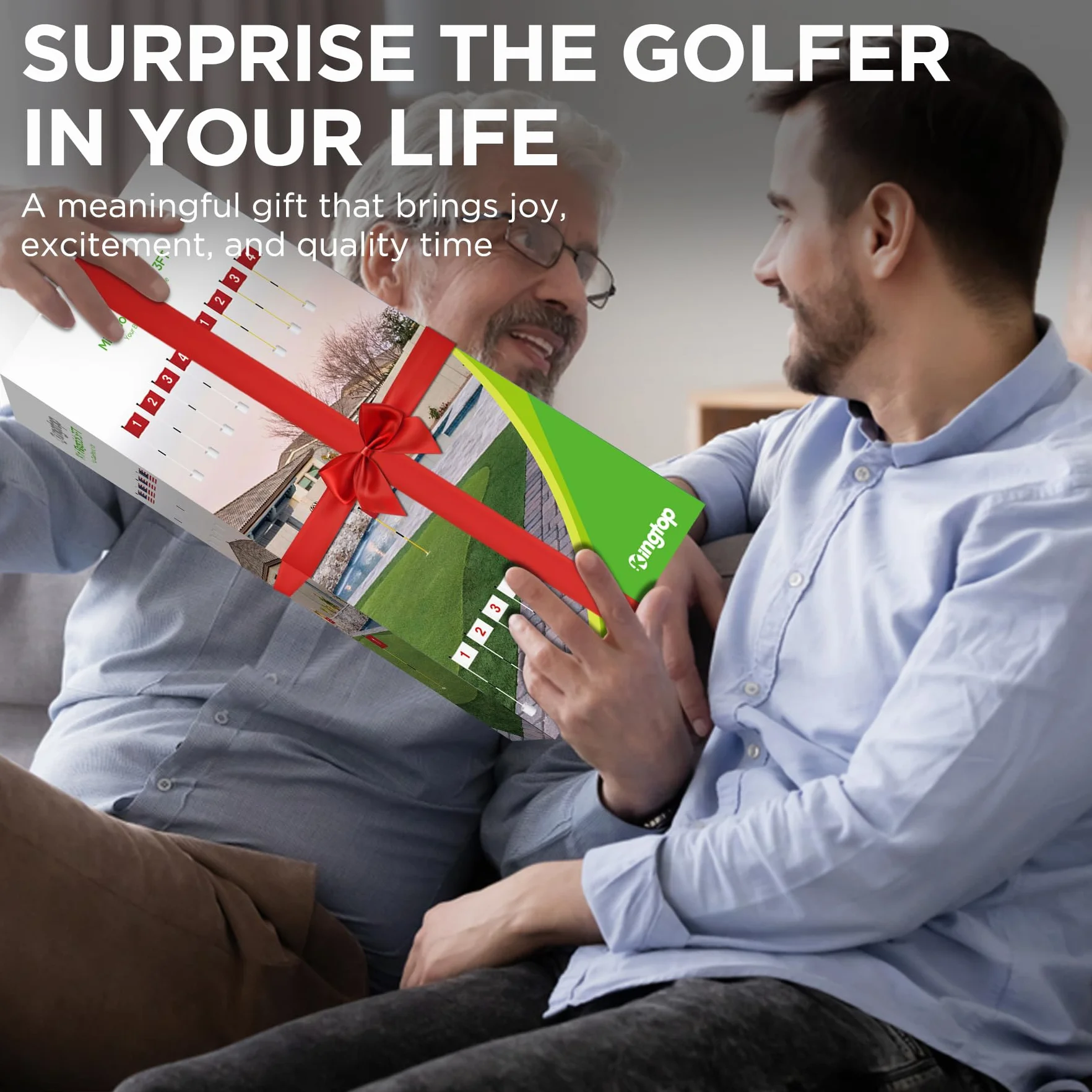 KINGTOP Drapeau de Pratique au Putting Vert, Drapeaux de Golf portatifs Blanc/Rouge en Option avec numéro 1, 2, 3 Disponibles, 4 Pack- Red Flags #1,2,3,4