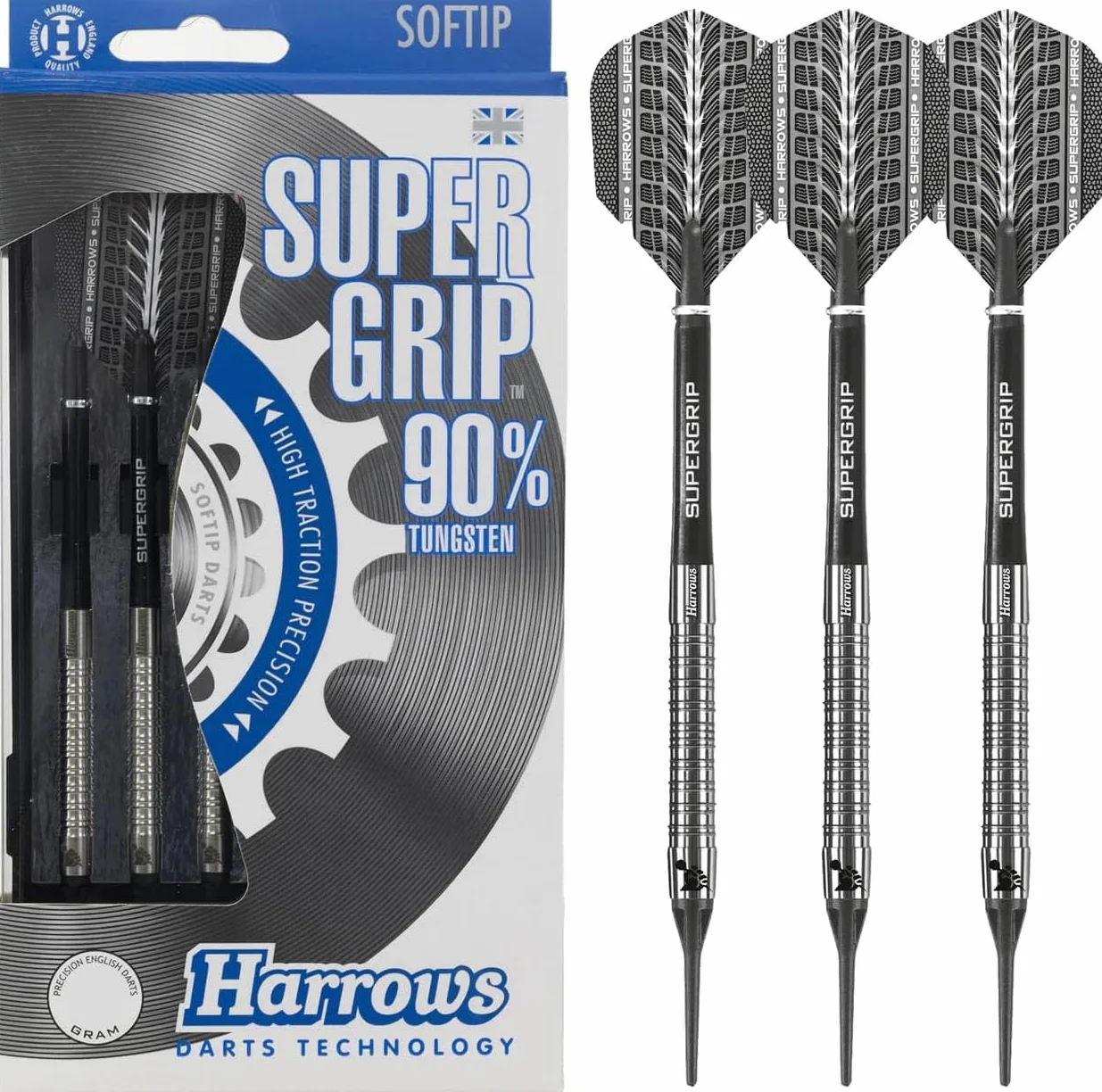 HARROWS Fléchettes SUPERGRIP 90% TUNG 16 G