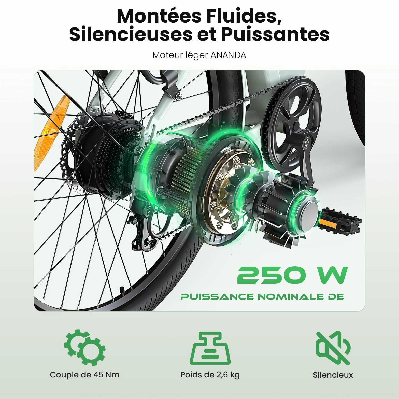 Vélo Électrique 27,5", Moteur 250W, Batterie 561.6WH Amovible, Autonomie Jusqu’à 100 km, 7 Vitesses, Écran LCD, 25 km/h, Charge Max 120 kg, Modèle Mixte E-Bike