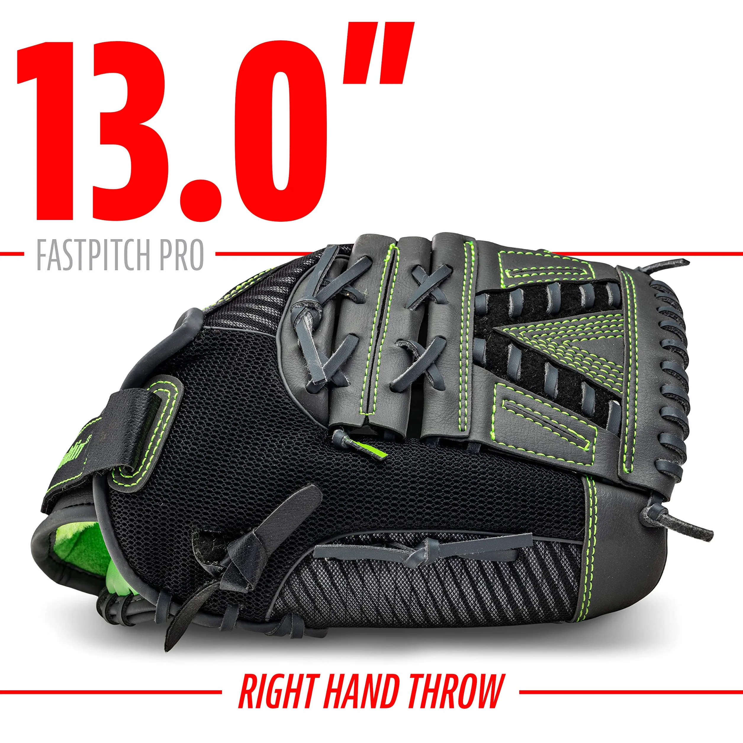 Franklin Sports Gants de Softball Fastpitch Pro Series, pour Main Droite ou Gauche, Tailles Adultes et Jeunes, 27,9 cm, 29,2 cm, 30,5 cm, 31,8 cm et 33 cm