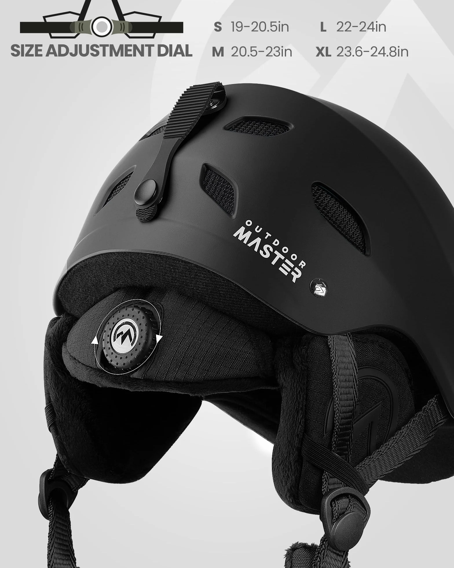 OutdoorMaster Kelvin Casque de Ski - Casque de Snowboard pour Hommes, Femmes & Jeunes