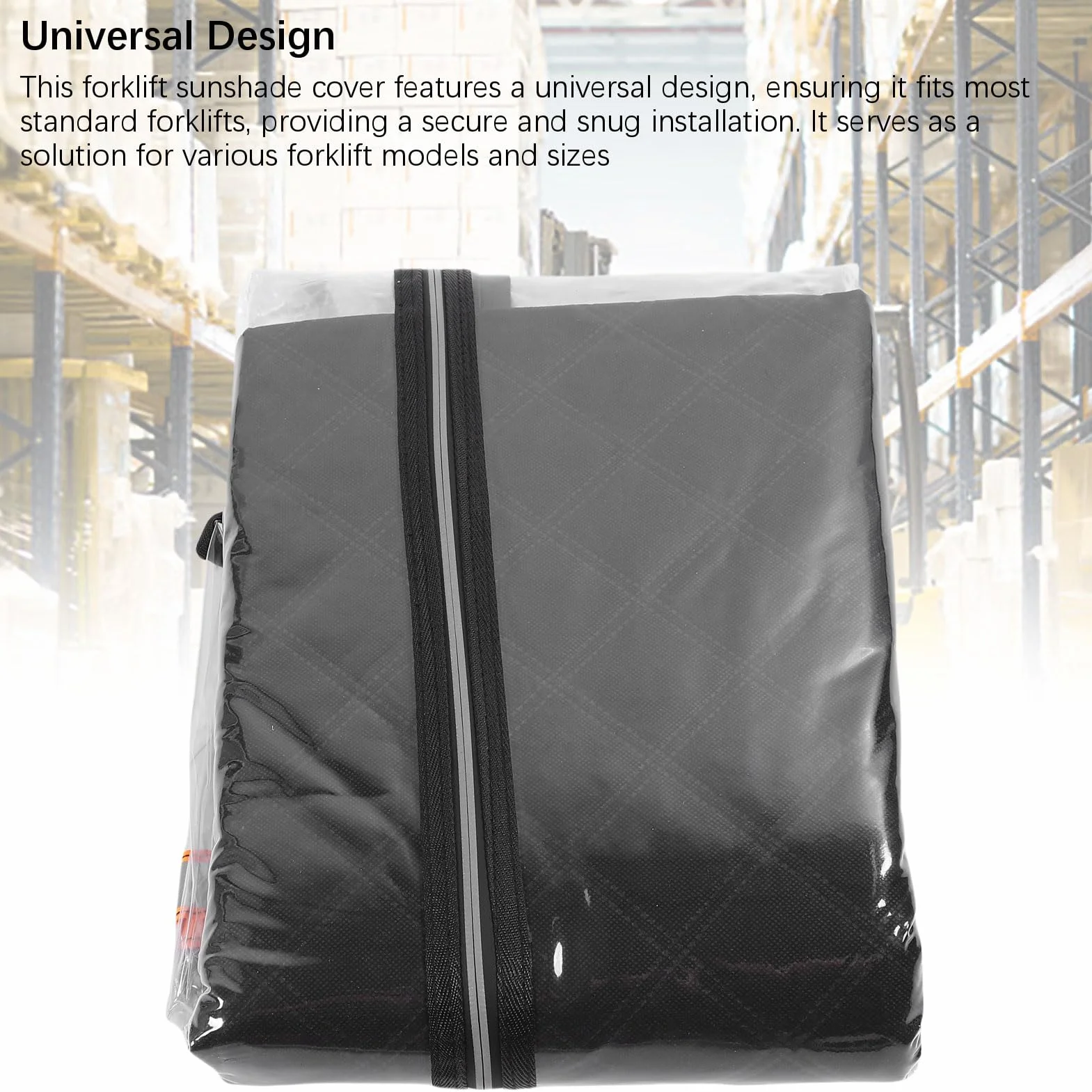 Walfront Housse de Pluie pour Chariot élévateur, Universelle, Transparente, EVA, Protection contre les Intempéries, pour Chariots élévateurs jusqu'à 6 000 Lb, avec Fermeture éclair,