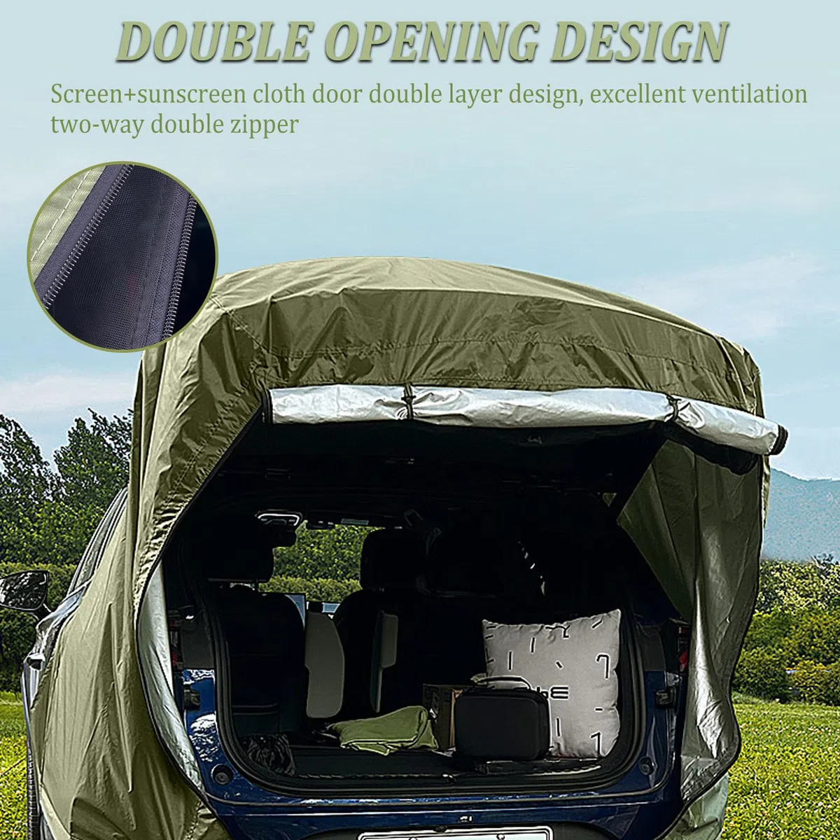 Tente de Hayon Voiture,Etanche à la Pluie Tente Voiture,Voiture de Vacances pour Divers modèles de SUV,Anti-Moustique Auvent Voiture,Imperméable,Coupe-Vent,Résistante aux UV