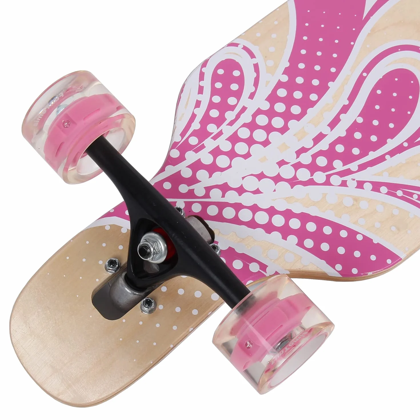 FunTomia Longboard Drop Through Cruiser Skateboard complet avec roulement à billes Mach1 High Speed T-Tool
